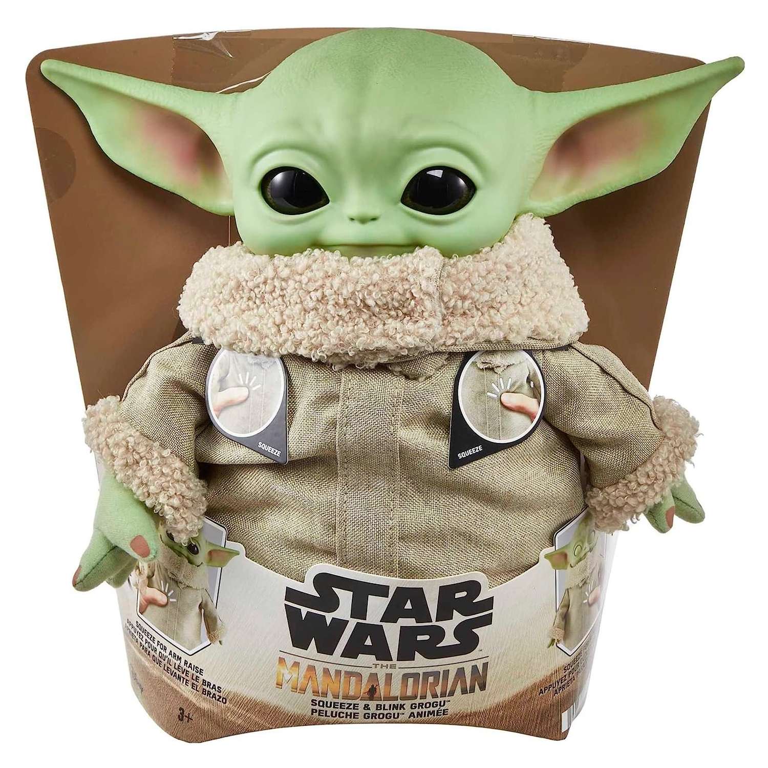 Игрушка мягкая Star Wars Малыш Йода Грогу 29 см - фото 4