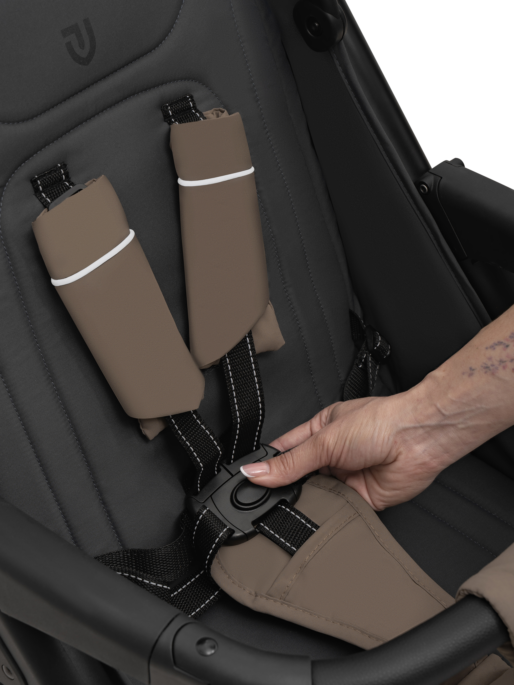 Коляска прогулочная JOVOLA Selena SL темно-бежевый-серый - фото 33