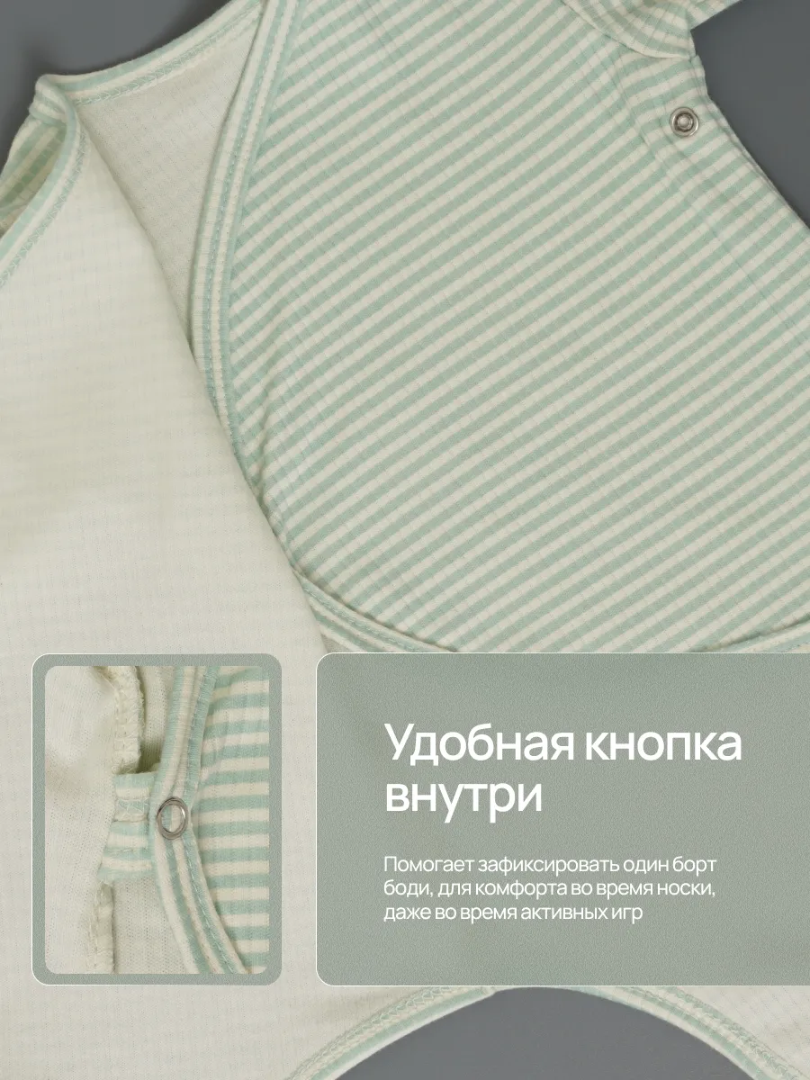 Боди 3 шт Супер Пупс нбр/3пр/бд/зап/зеленыецветочки - фото 5