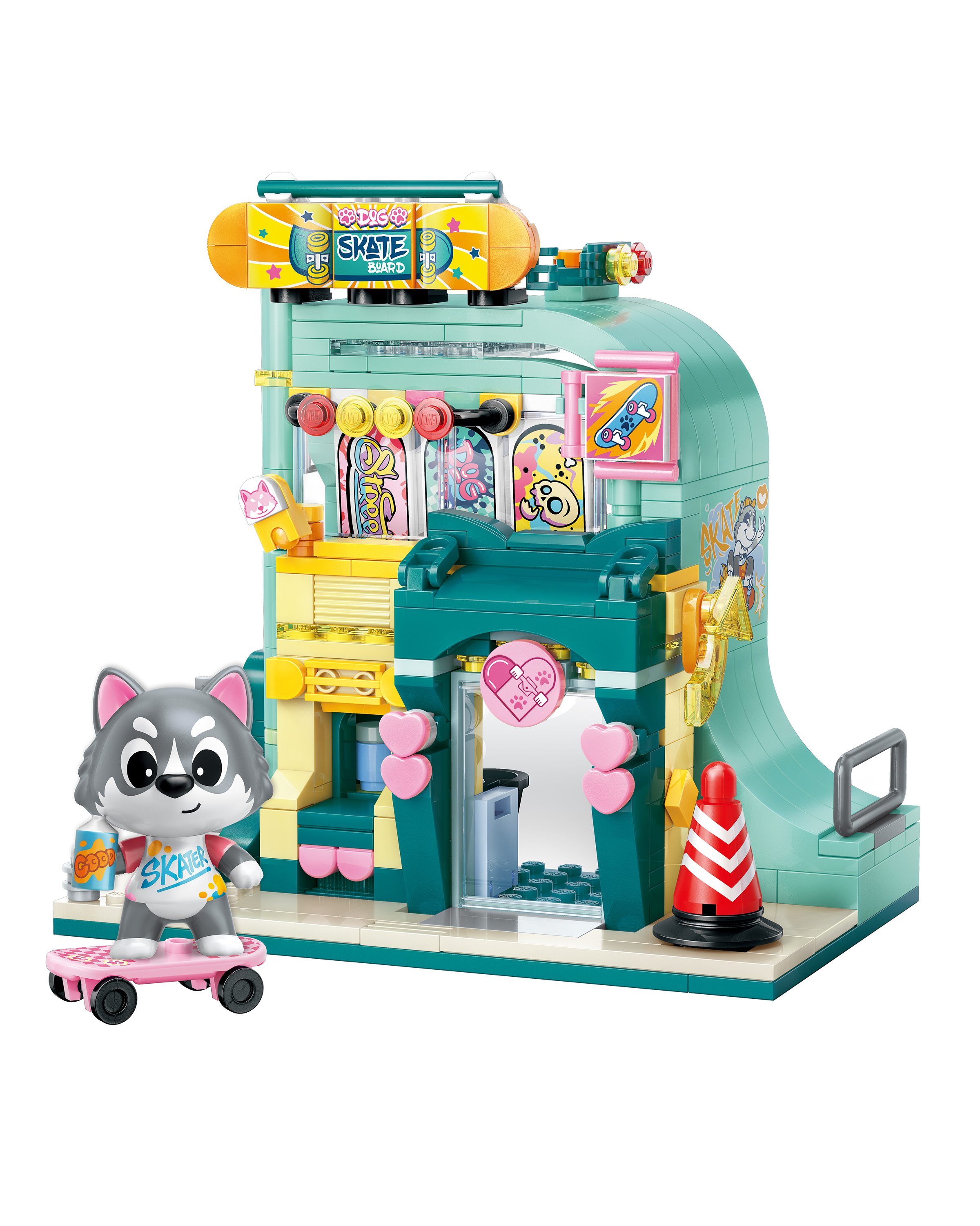 Конструктор QMAN Магазин скейтов 343 дет. - фото 1