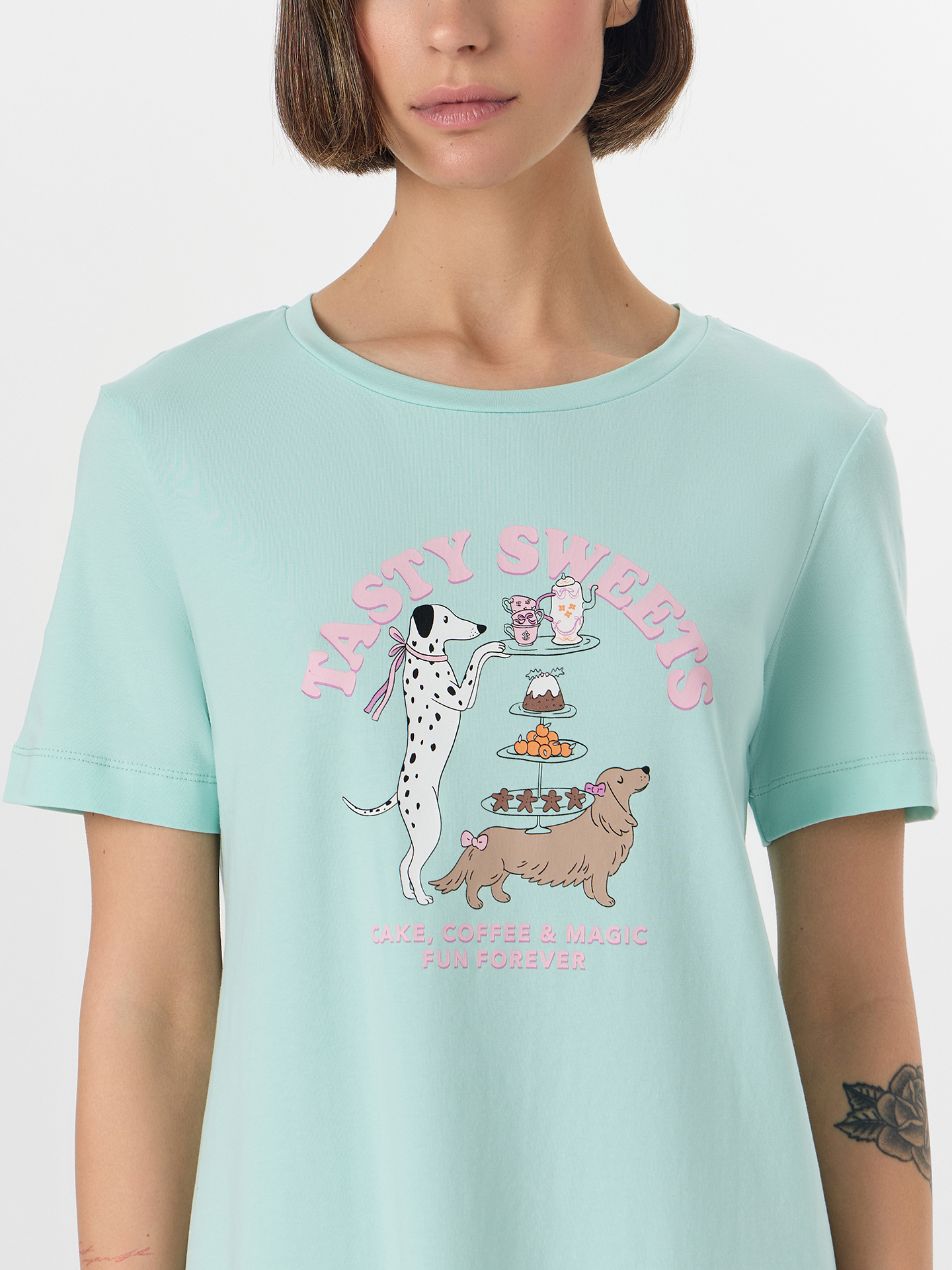 Сорочка ночная Mark Formelle (Марк Формэль) 572346/мятный +печать2 - фото 5