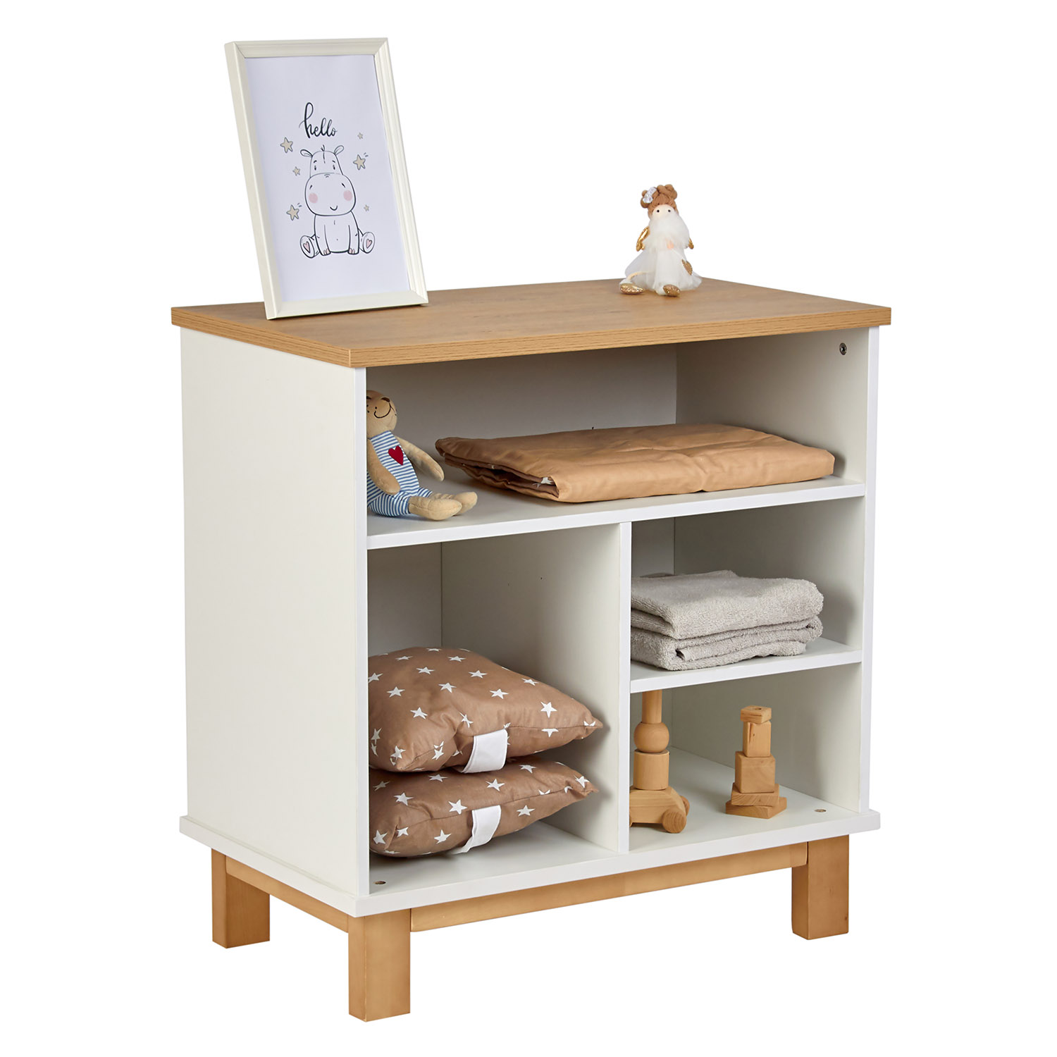 Комод для игрушек и книг Polini kids Белый-натуральный - фото 10