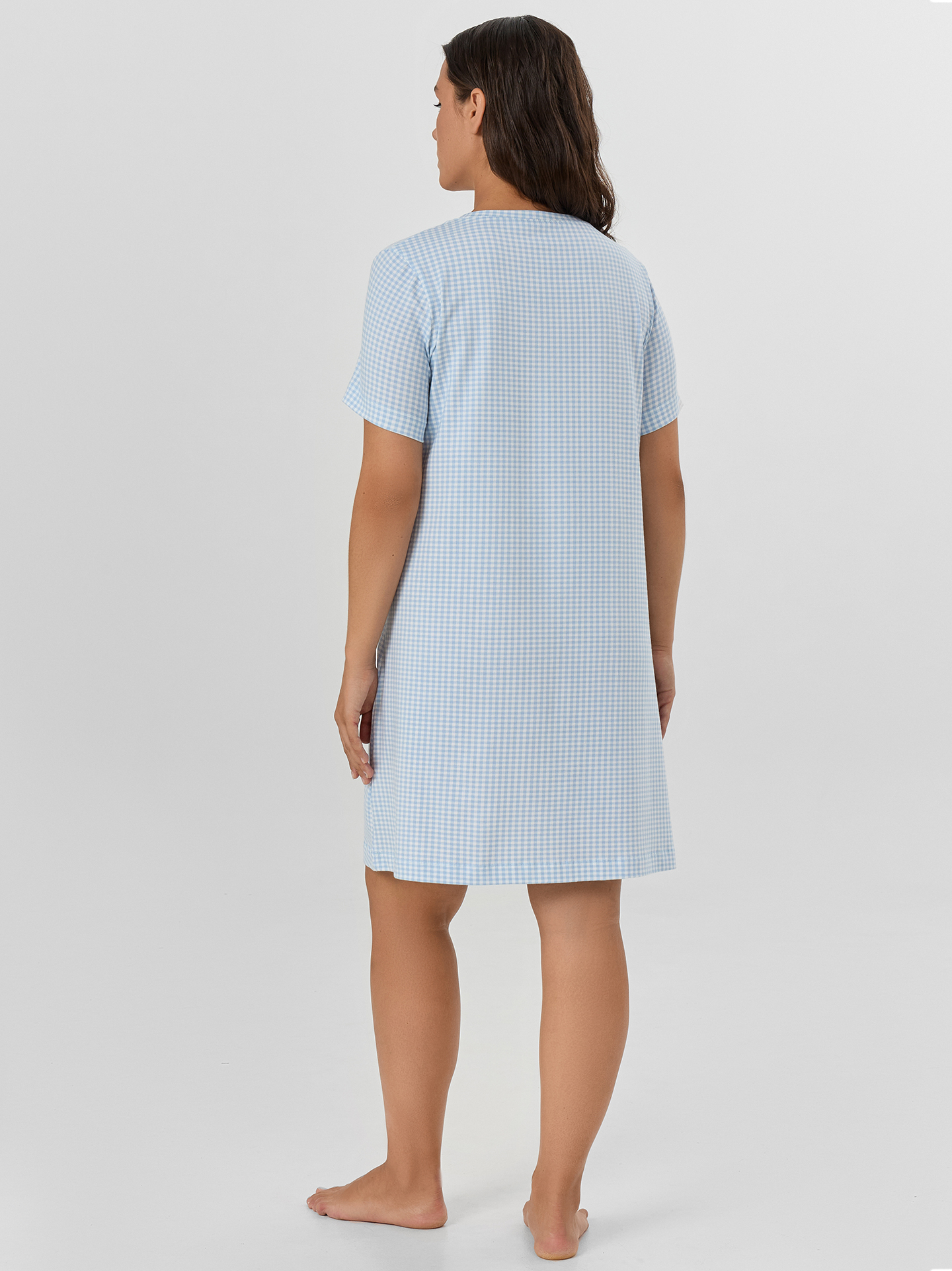 Сорочка ночная Mark Formelle (Марк Формэль) 572346/голубая клетка - фото 2