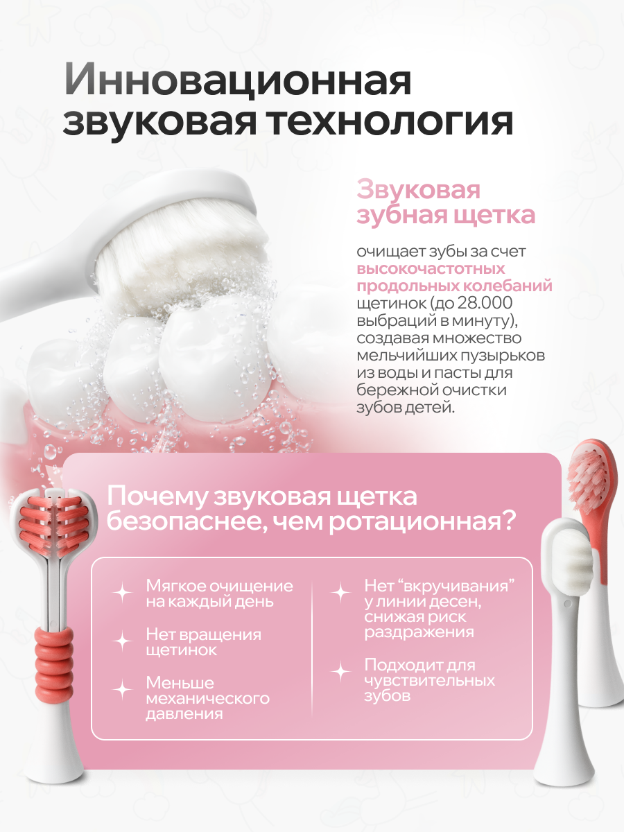 Зубная щетка ультразвуковая BubblyBrush от 1 года 7 шт. - фото 3
