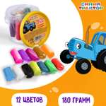 Тесто для лепки Синий трактор 12 цв.