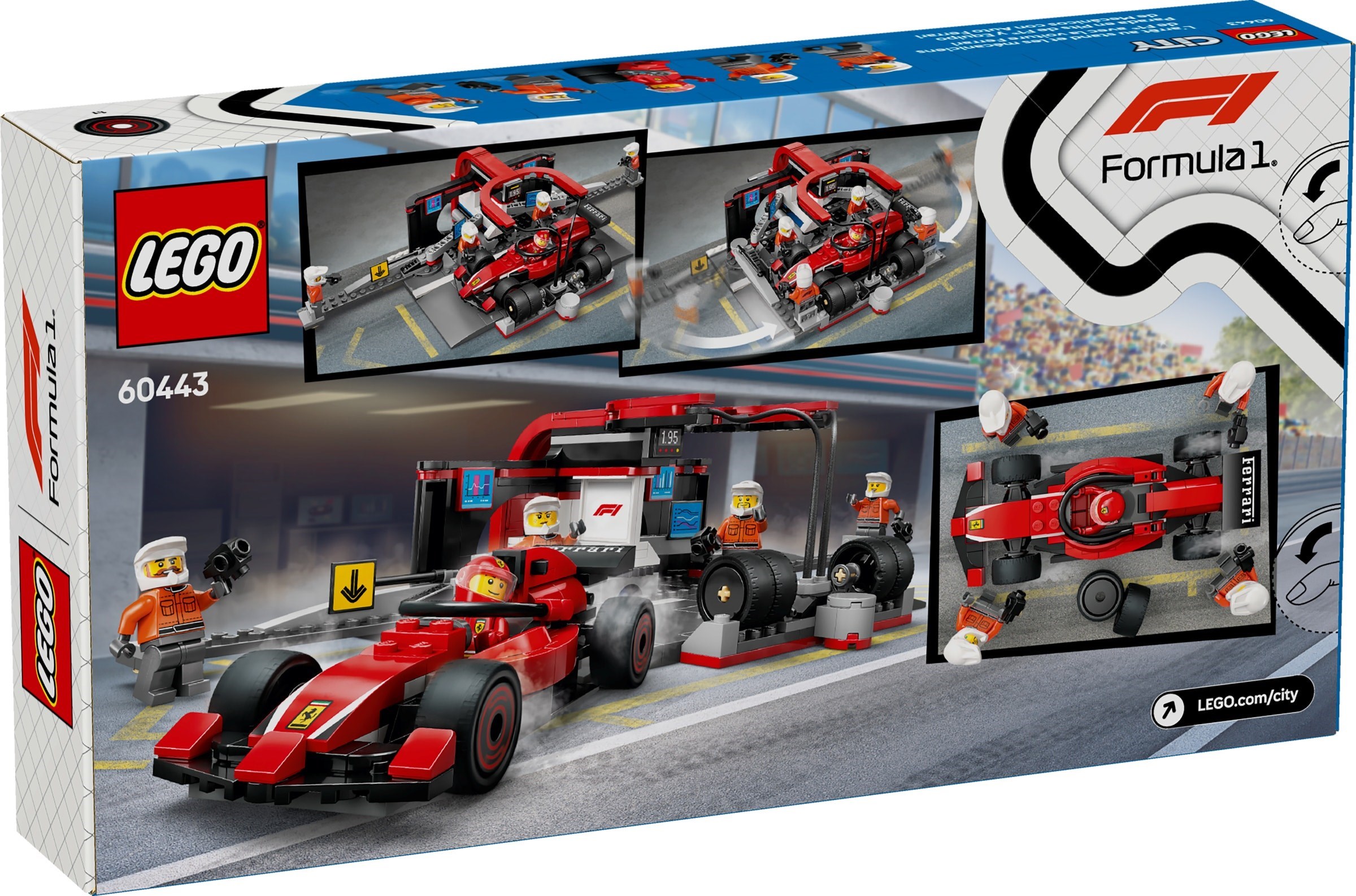 Изображение товара Конструктор LEGO City Питстоп Ferrari Car 60443 81 деталь для детей от 6 лет Изображение товара Конструктор LEGO City Питстоп Ferrari Car 60443 81 деталь для детей от 6 лет