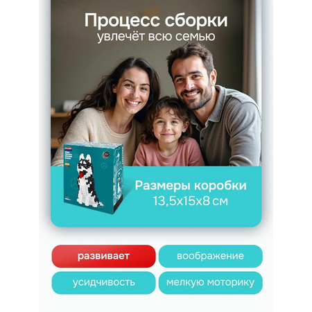 Конструктор Рыжий кот Balody Хаски блочный