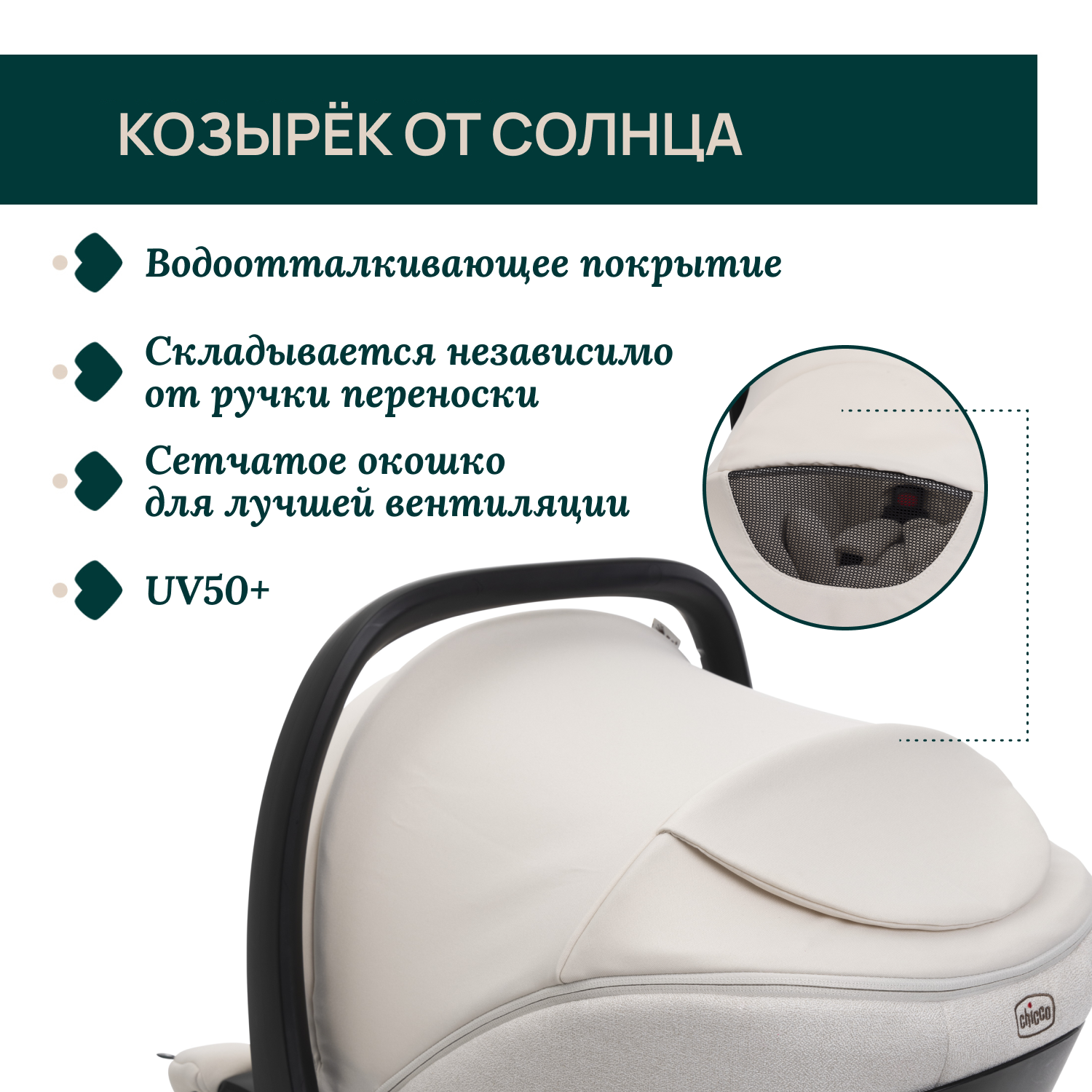 Автокресло Chicco 0 (0 -13 кг) бежевый - фото 8