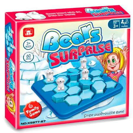 Развивающая Игра Настольная ICOY Toys Развивающая игра сортер на логику медведи на льдине