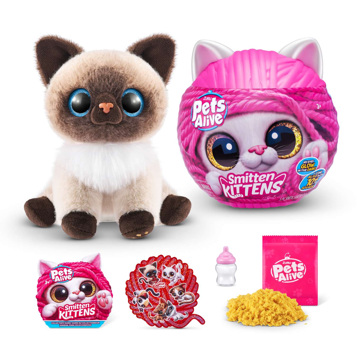 Игрушка мягкая Zuru Pets Alive котик Smitten Kittens - фото 10