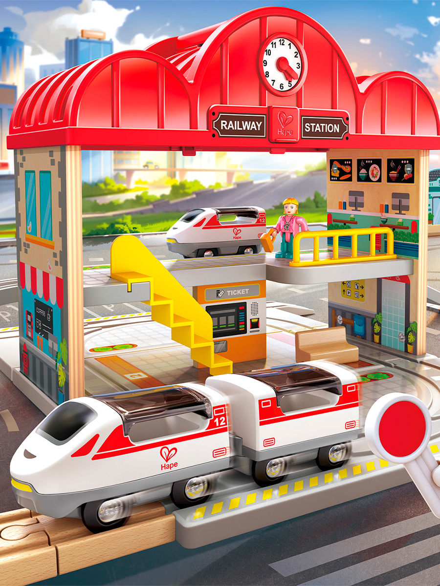 Набор железнодорожный Hape E3877_HP - фото 9