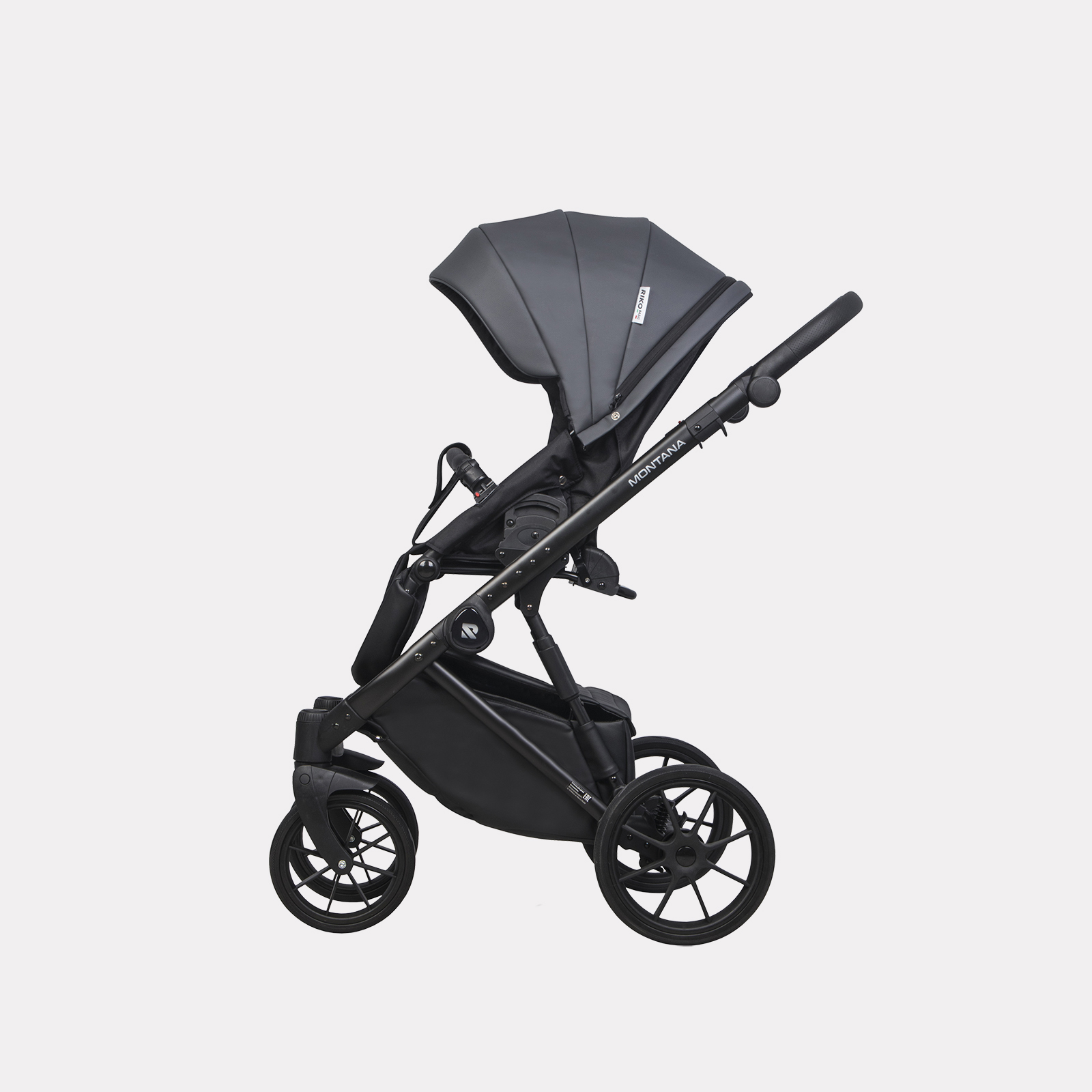 Коляска 3в1 Riko Basic Montana Ecco черный - фото 8