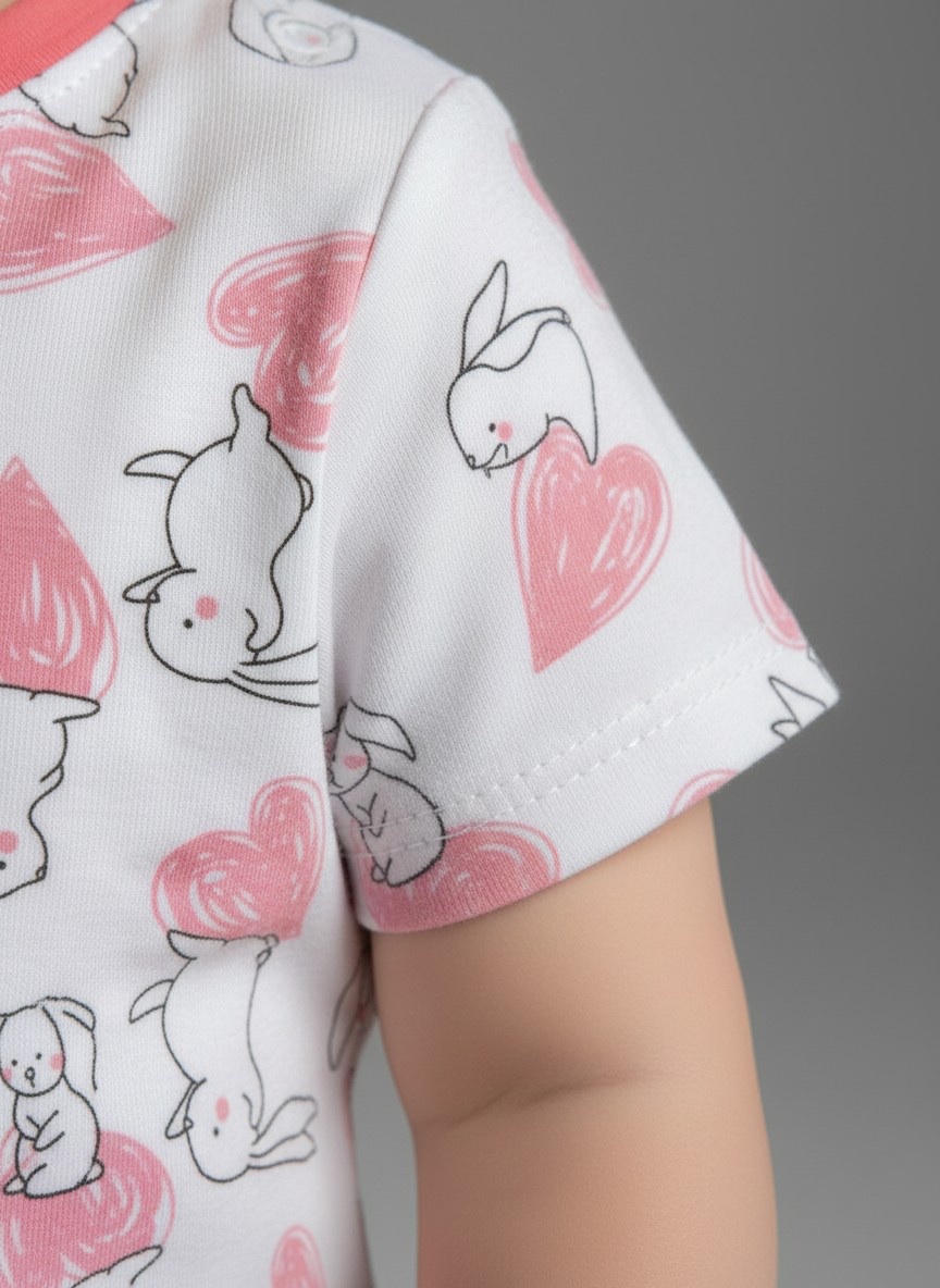 Футболка и брюки Bunnyphant Т244/розовый - фото 3