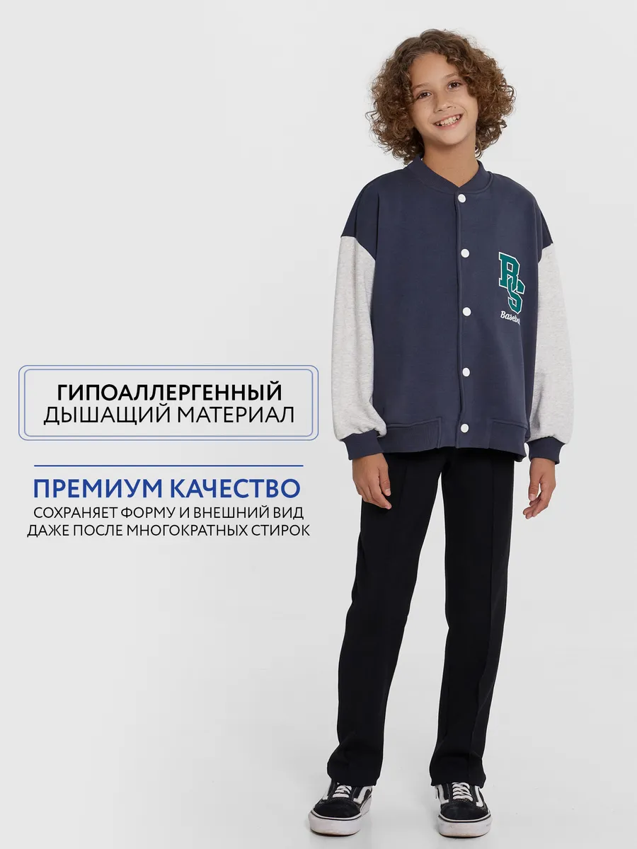 Бомбер Mark Formelle (Марк Формэль) 363333/1/графит +серый меланж 4306-А +печать - фото 3