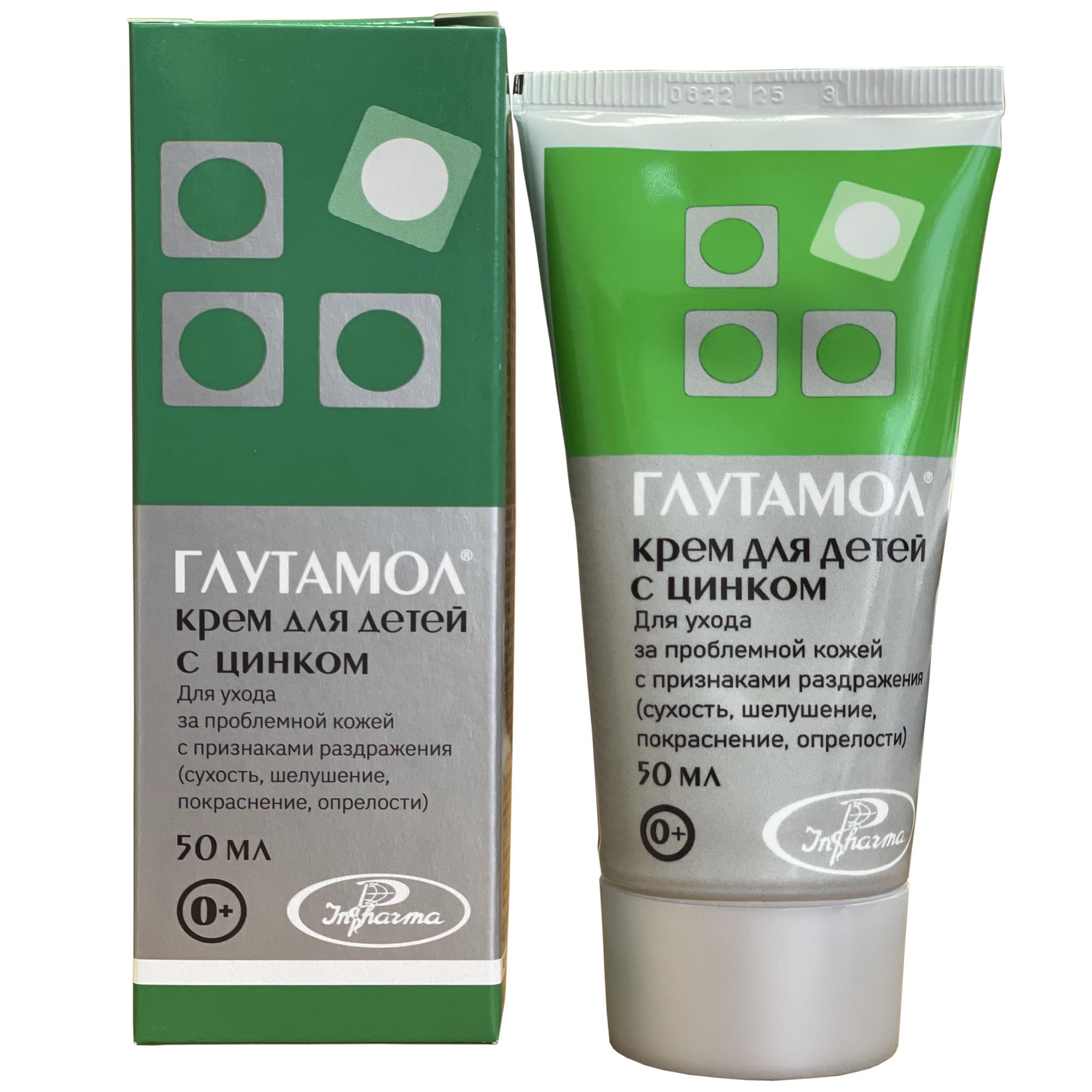Крем INPHARMA Глутамол с цинком 50 мл - фото 1