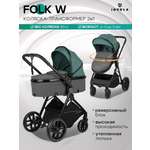 Коляска трансформер JOVOLA Folk W с утепленным вкладышем зеленый
