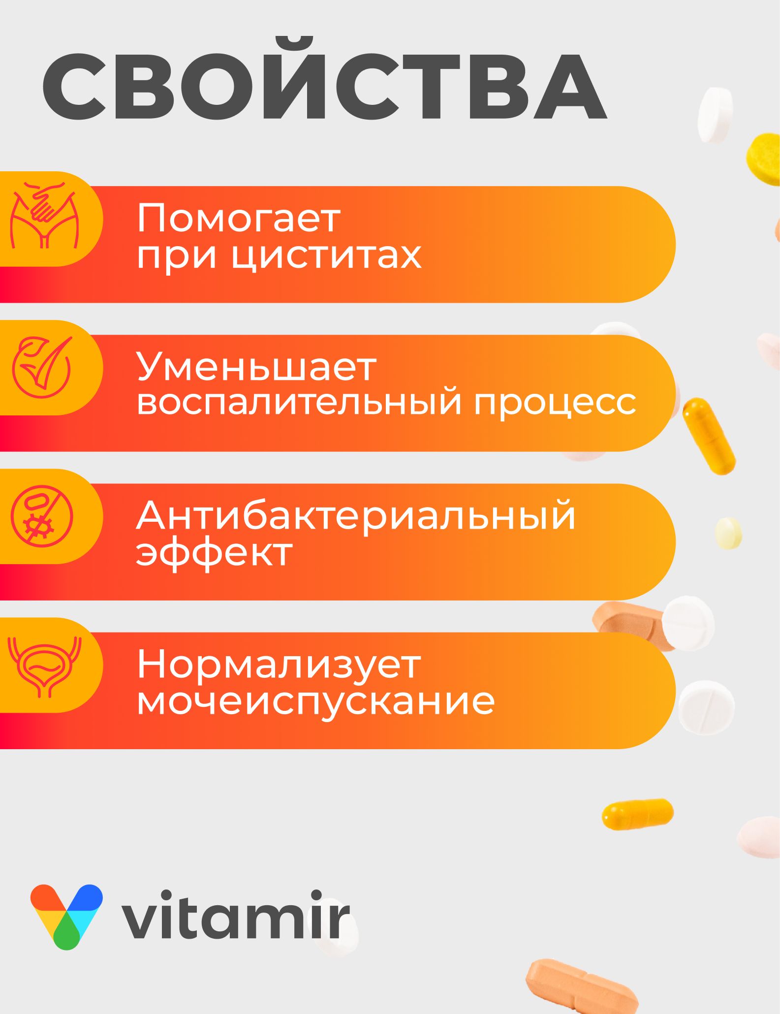 БАД при урологических нарушениях VITAMIR для женщин - фото 2