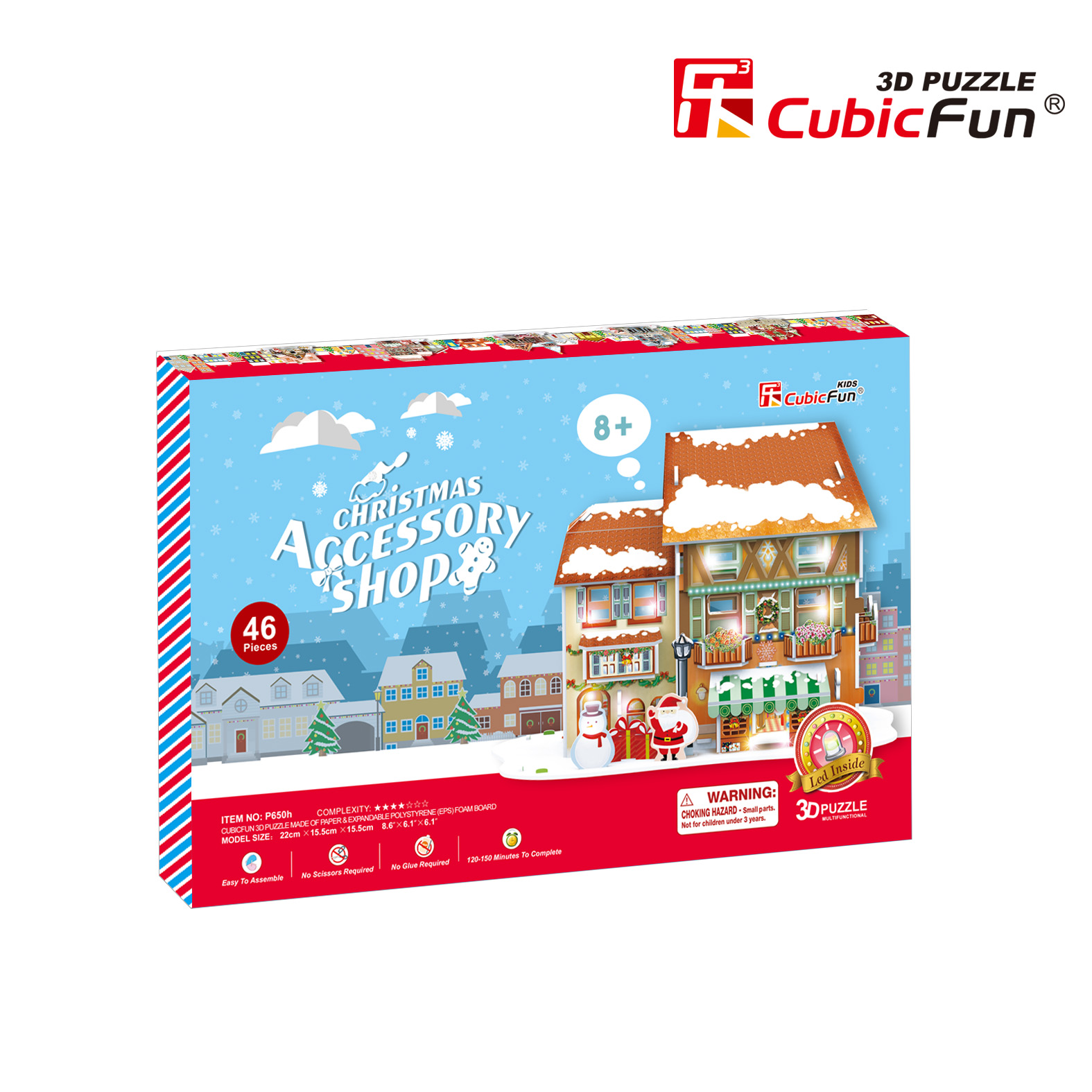 Пазл CubicFun Рождественская лавка LED свет 3D - фото 5