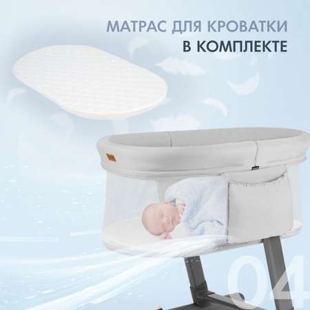 Детская кроватка Nuovita Accanto Bonta овальная, без маятника (молочный)