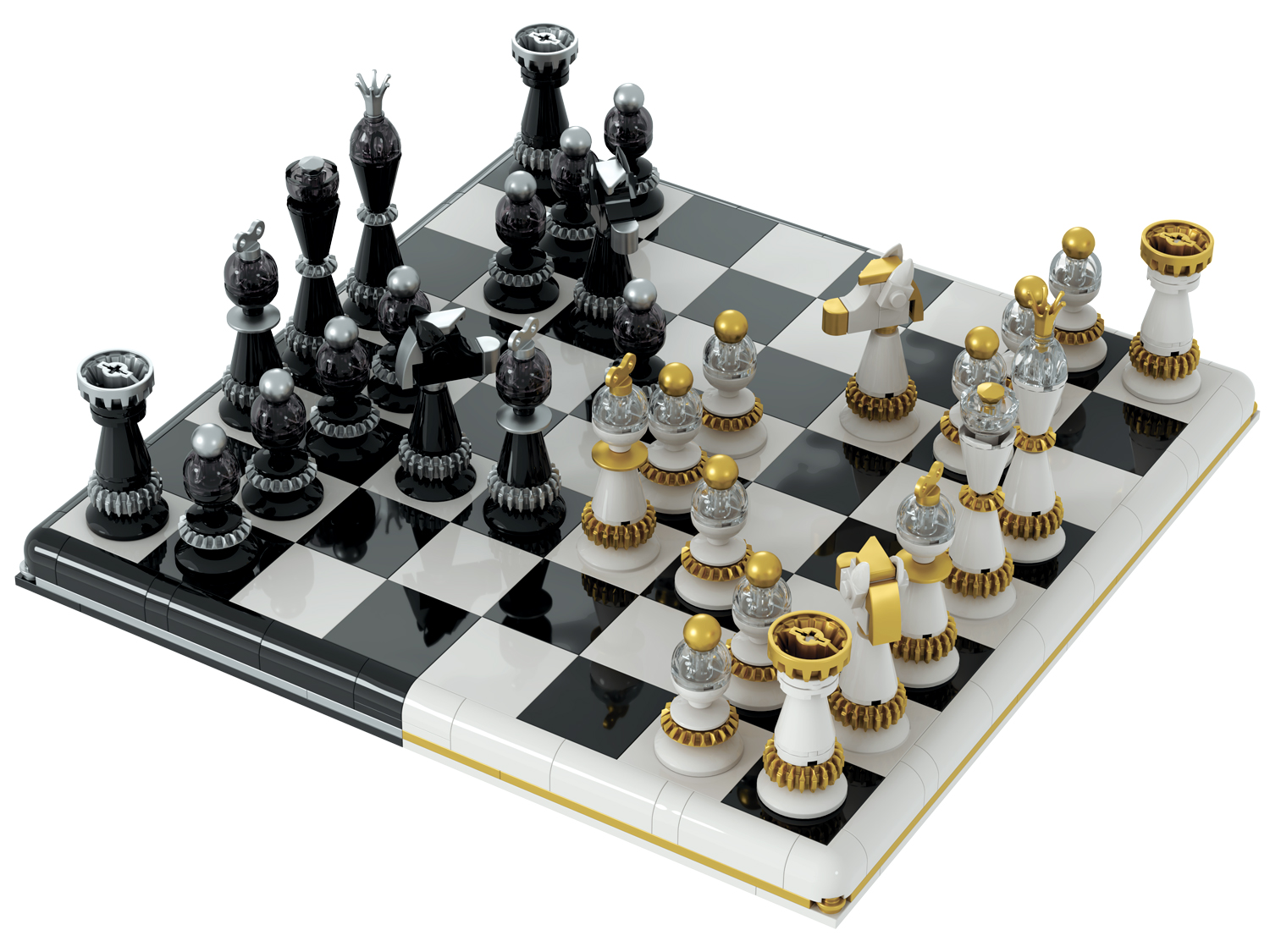 Конструктор brick labs Шахматы и шашки 2 в 1 577 дет. - фото 1