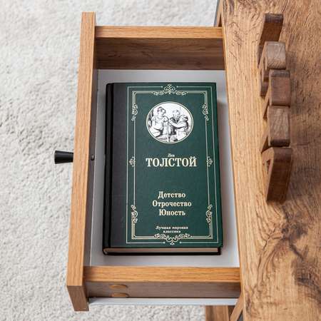 Тумба LETTA Frame с ящиком Цвет Дуб Вотан Черный металл 408х504х304