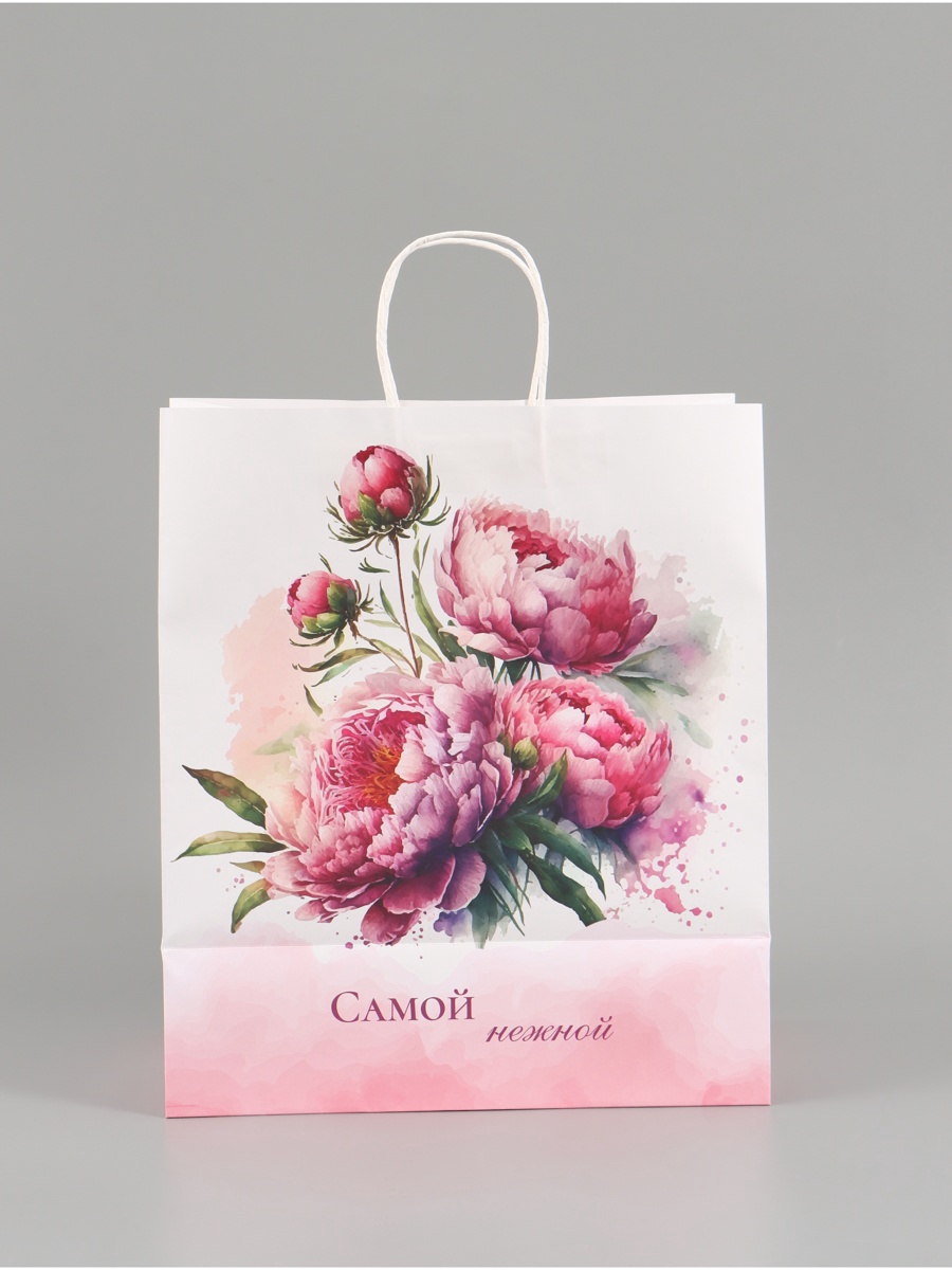 Пакет крафт Доступные Радости Самой нежной 32 х 17 х 37 см - фото 4