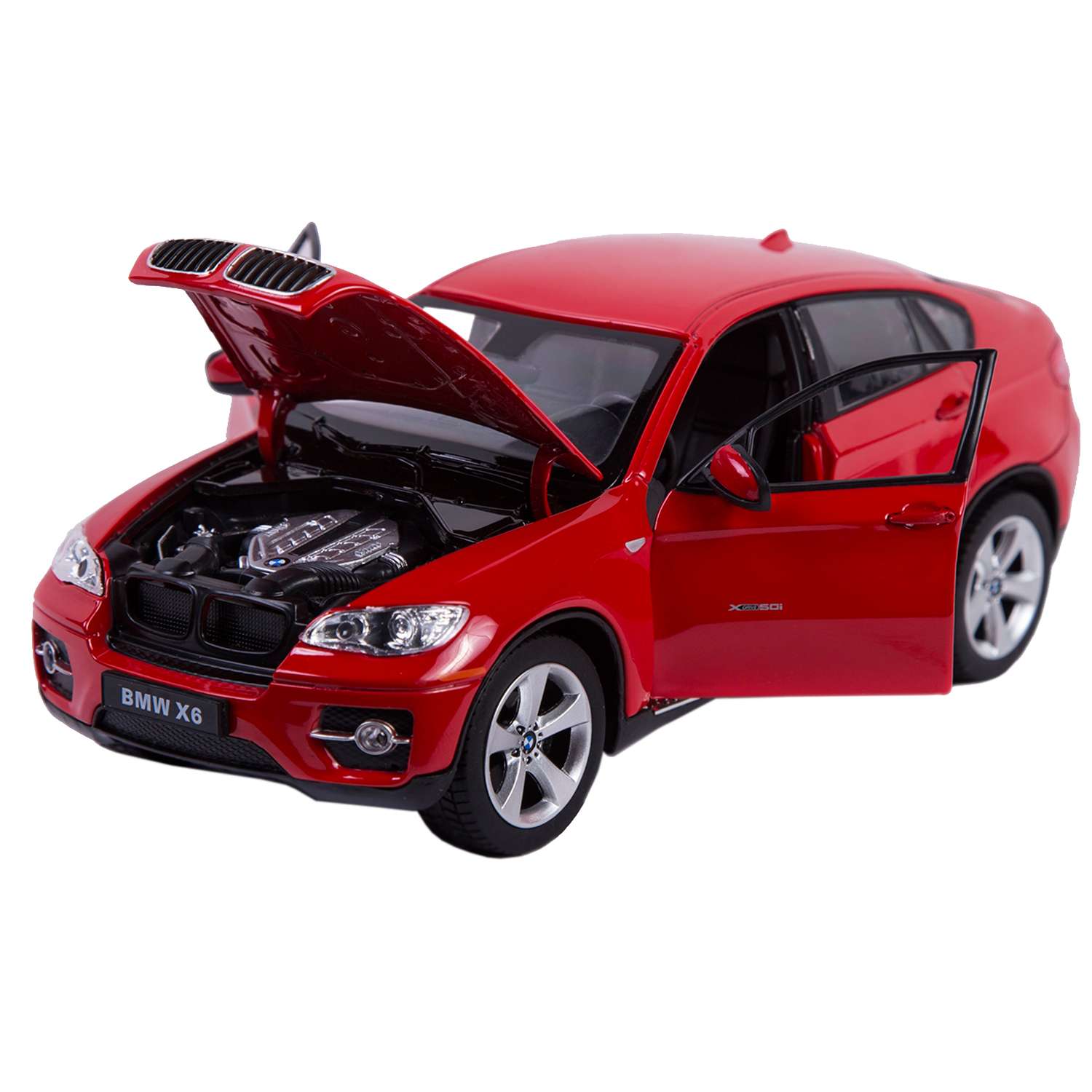 Автомобиль Rastar BMW X6 1:24 красный 41500 - фото 2