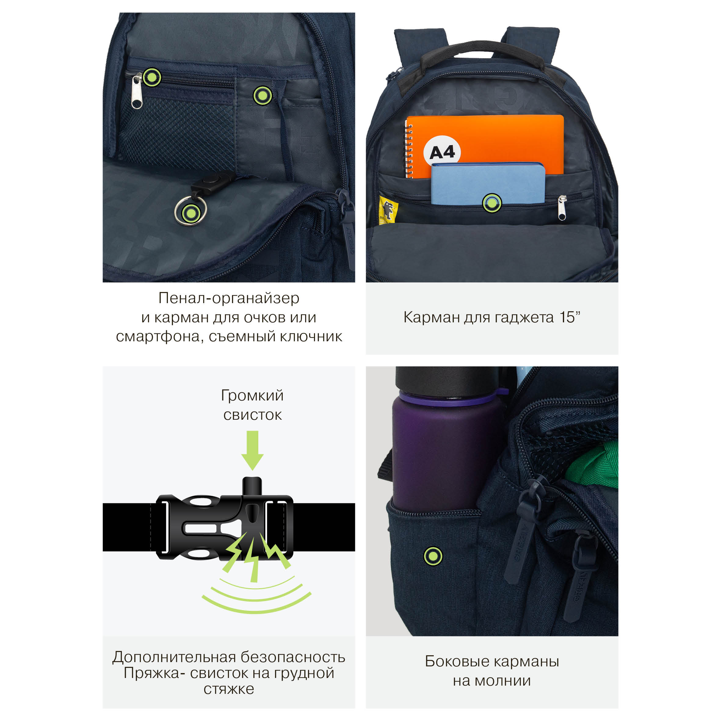 Рюкзак Grizzly для мальчика - фото 12