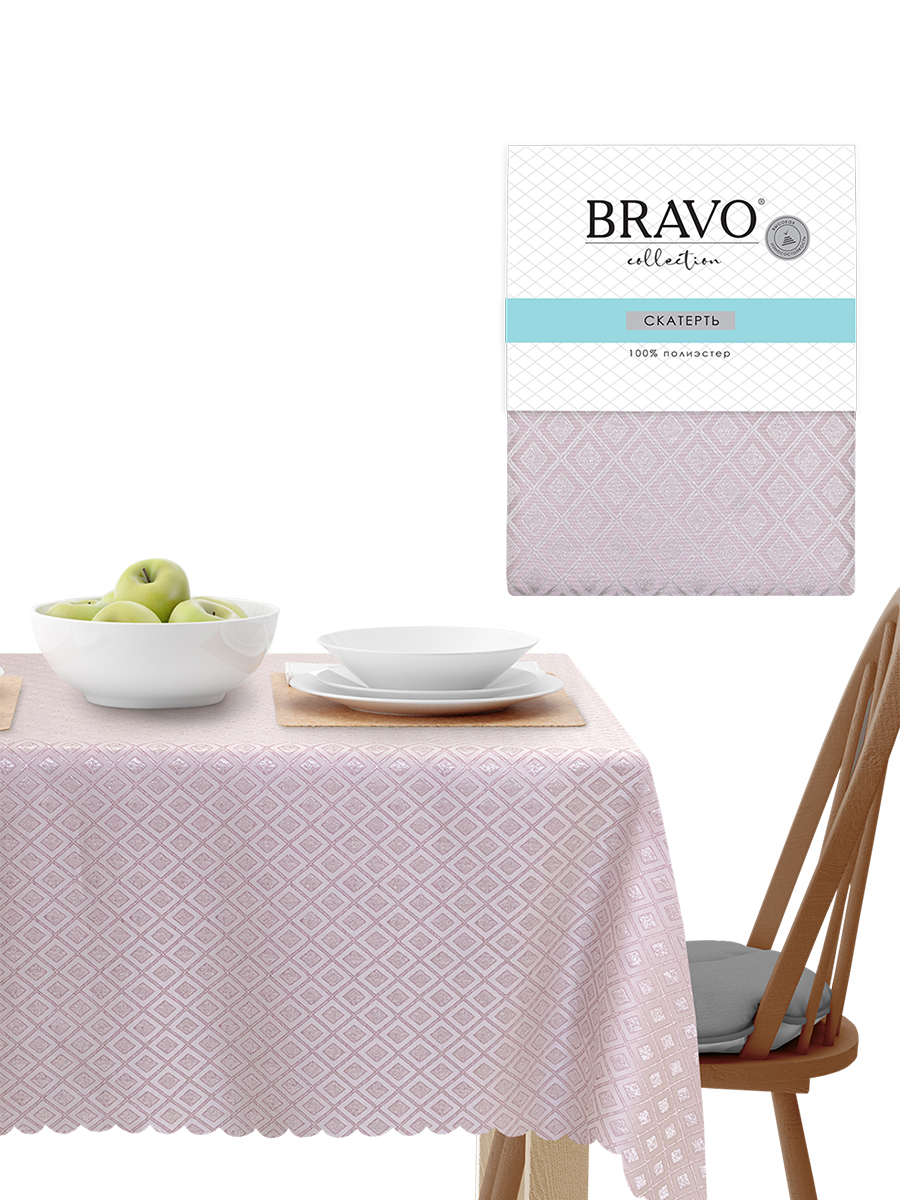 Скатерть BRAVO 140х220 жаккард сиреневый арт. 2 - фото 4