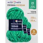 Пряжа для вязания Astra Premium селена мягкая микрополиэстер 100 гр 68 м 25 яркий изумруд 3 мотка
