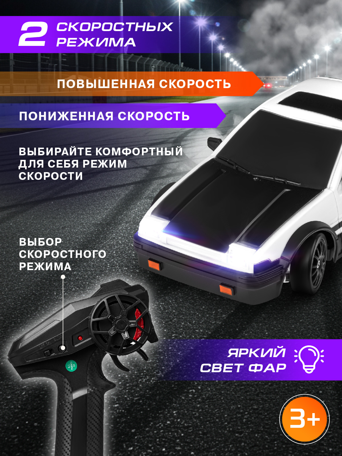 Автомобиль РУ AUTODRIVE для дрифта 1:24 - фото 3