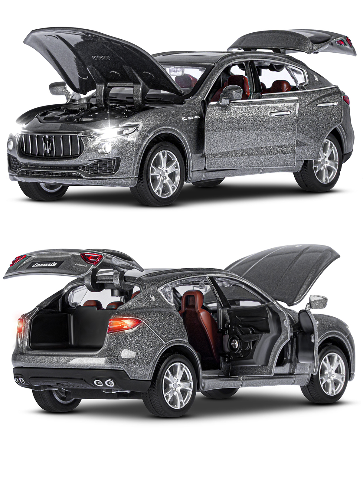 Автомобиль АВТОпанорама Maserati Levante SUV 1:32 JB1251581 - фото 8
