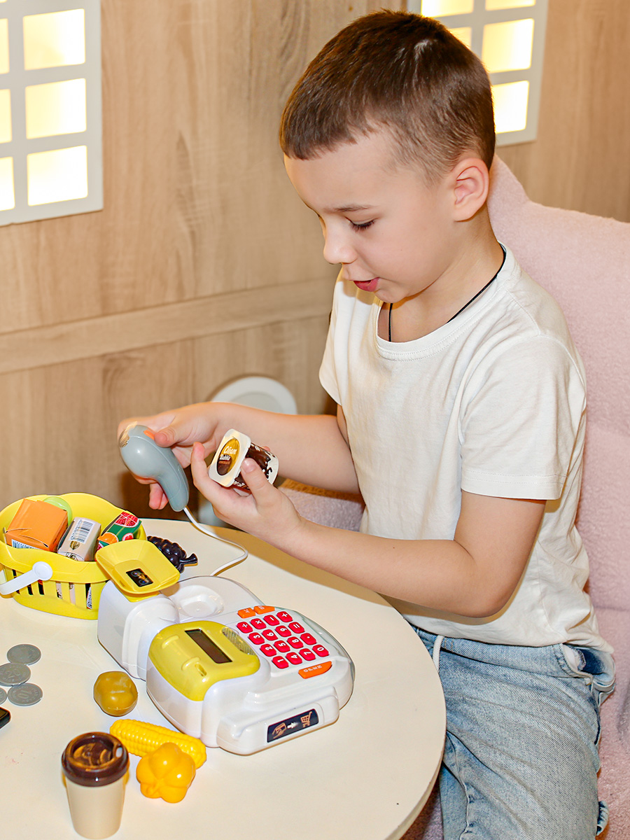 Игровой набор SHARKTOYS касса, продукты - фото 12