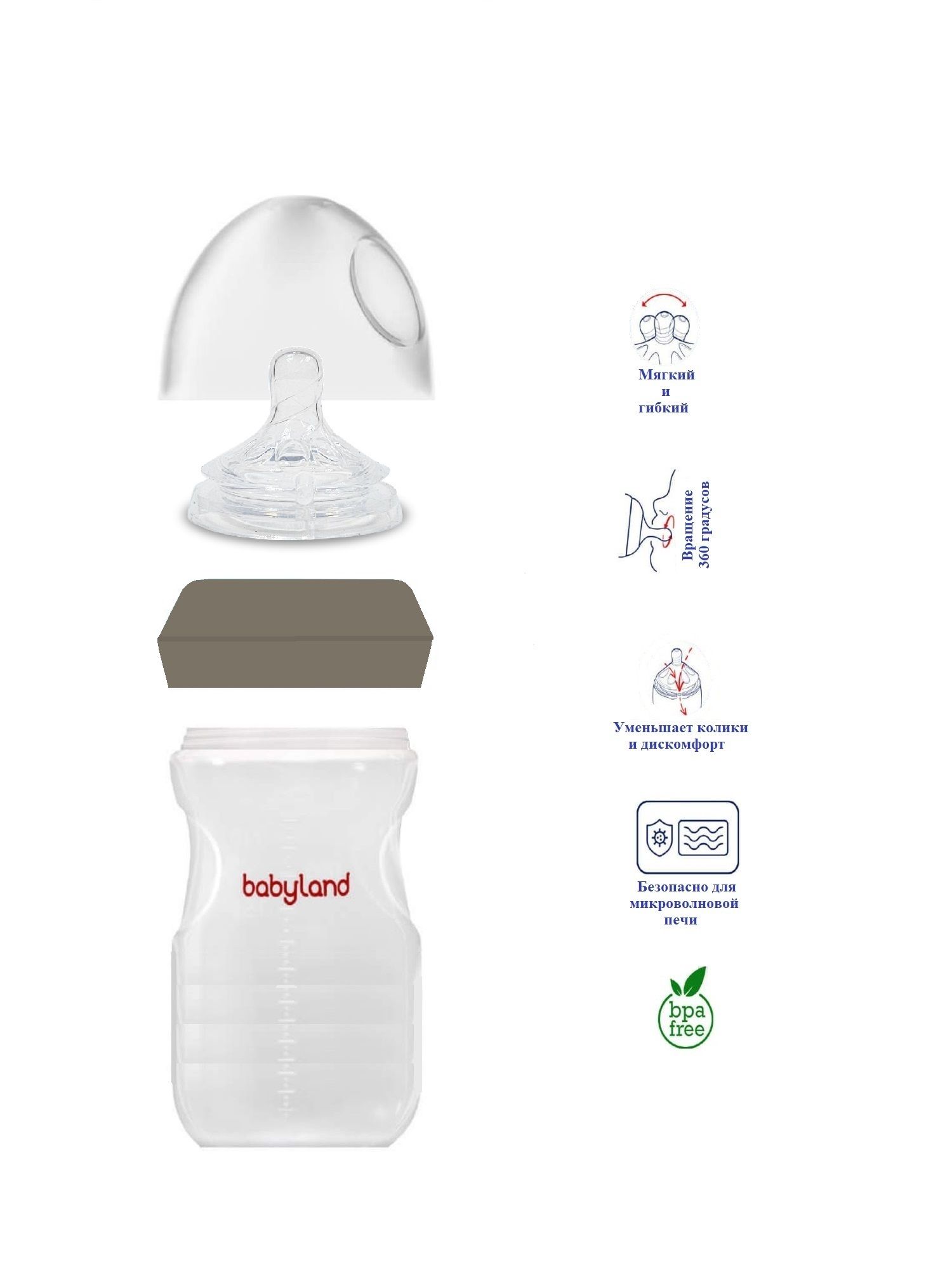 Бутылочка Baby Land Natural 260 мл - фото 7
