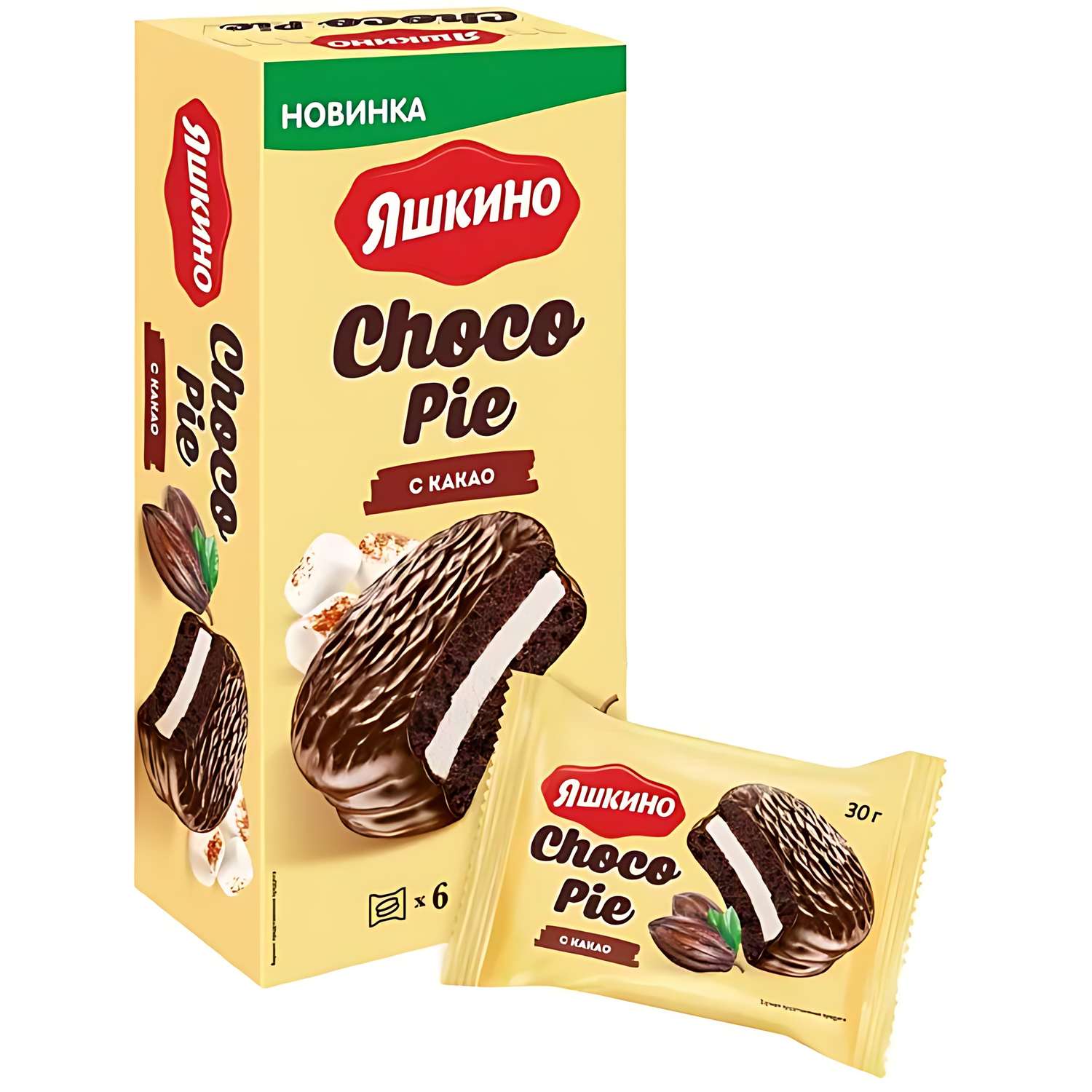 Изделие мучное Яшкино Choco Pie какао 180г - фото 1