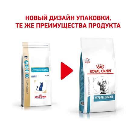Корм для кошек ROYAL CANIN Hypoallergenic DR25 с пищевой аллергией 2.5кг
