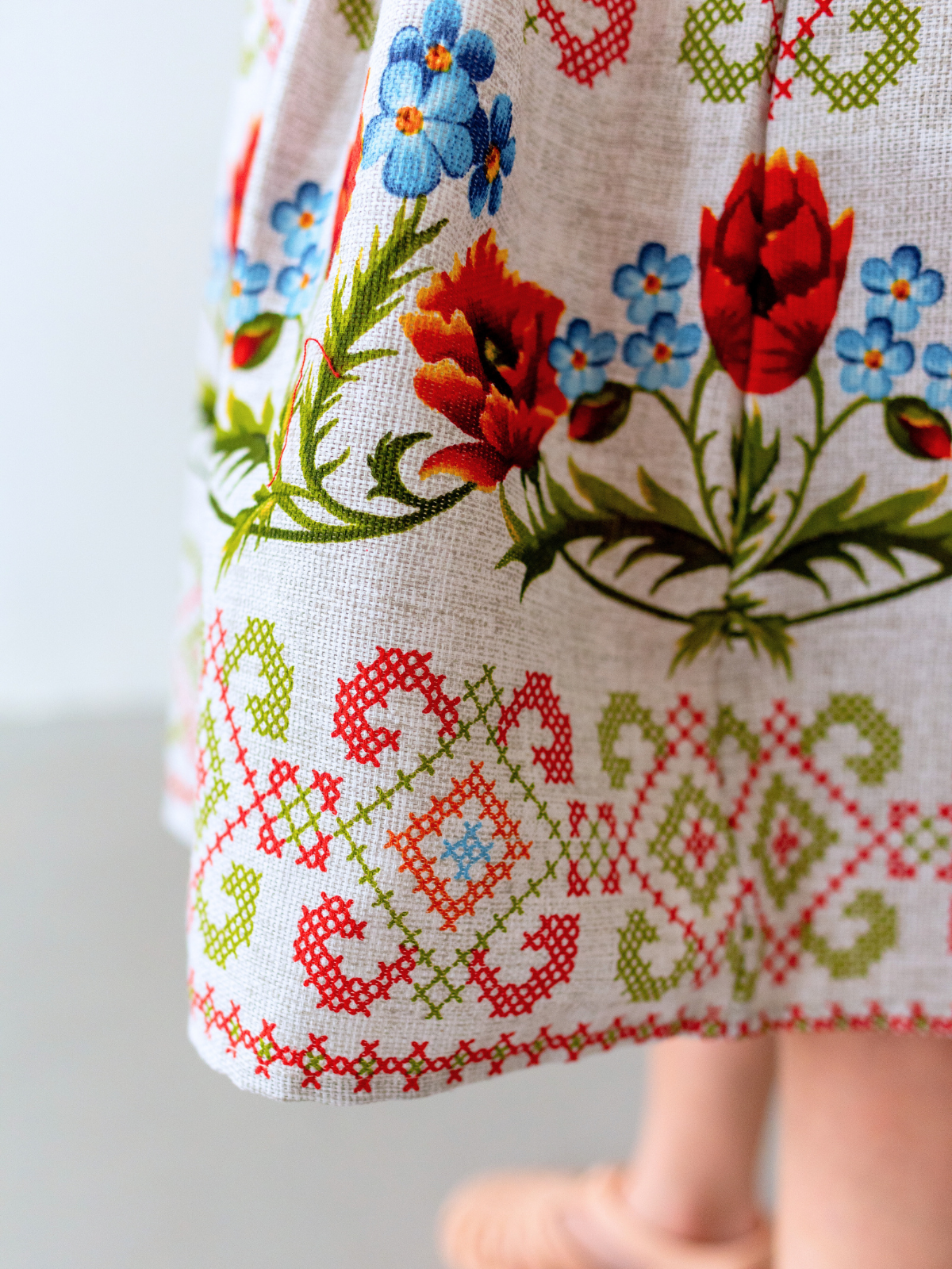 Платье MOUN платье_рогожка_к/р_маки - фото 8