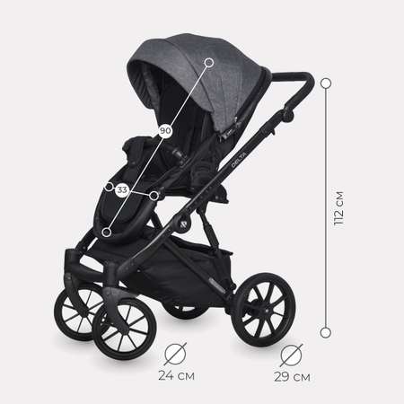 Коляска 3в1 Riko Basic Delta Carbon