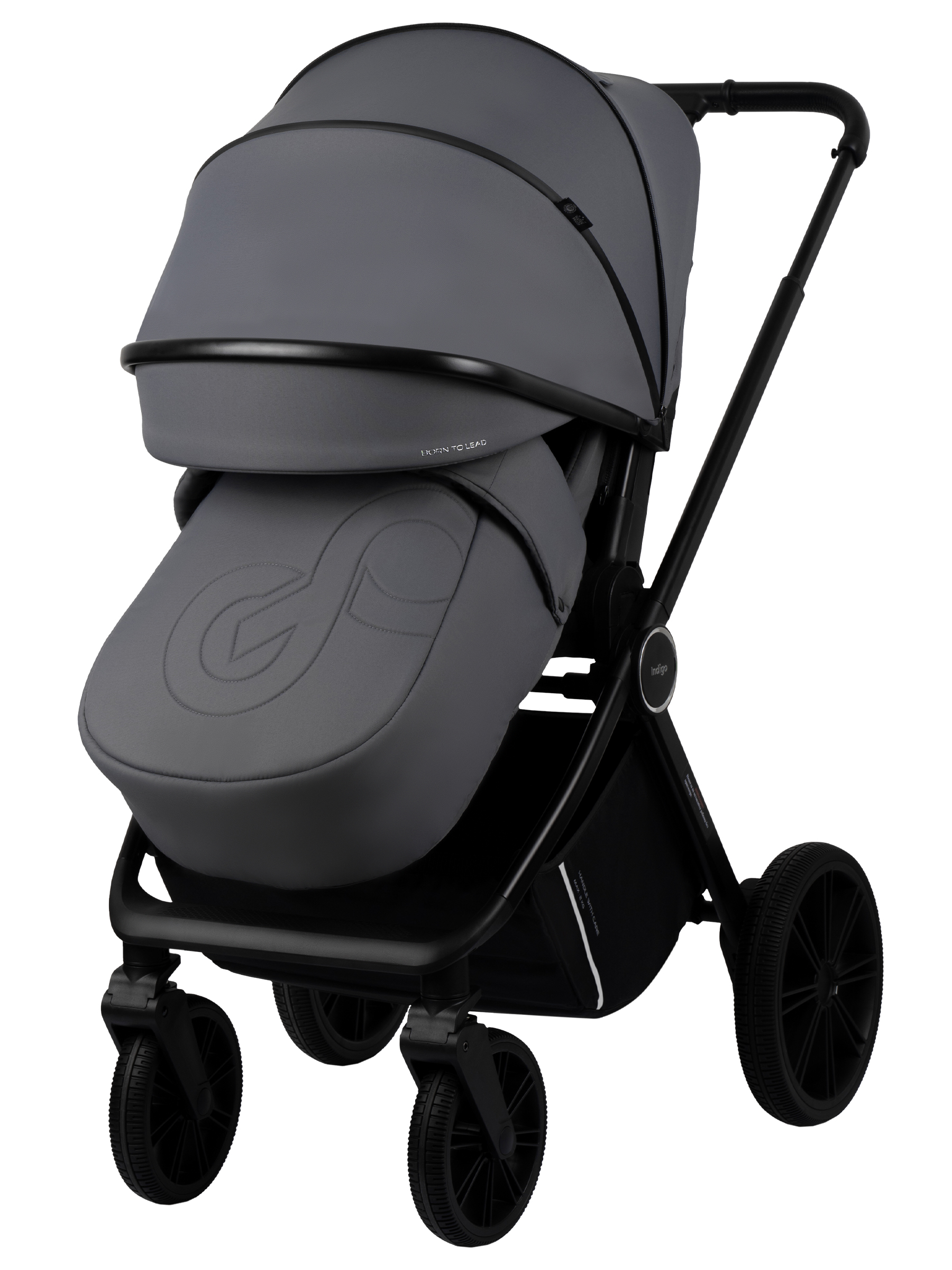 Коляска 3в1 Indigo Sting темно-серый - фото 11