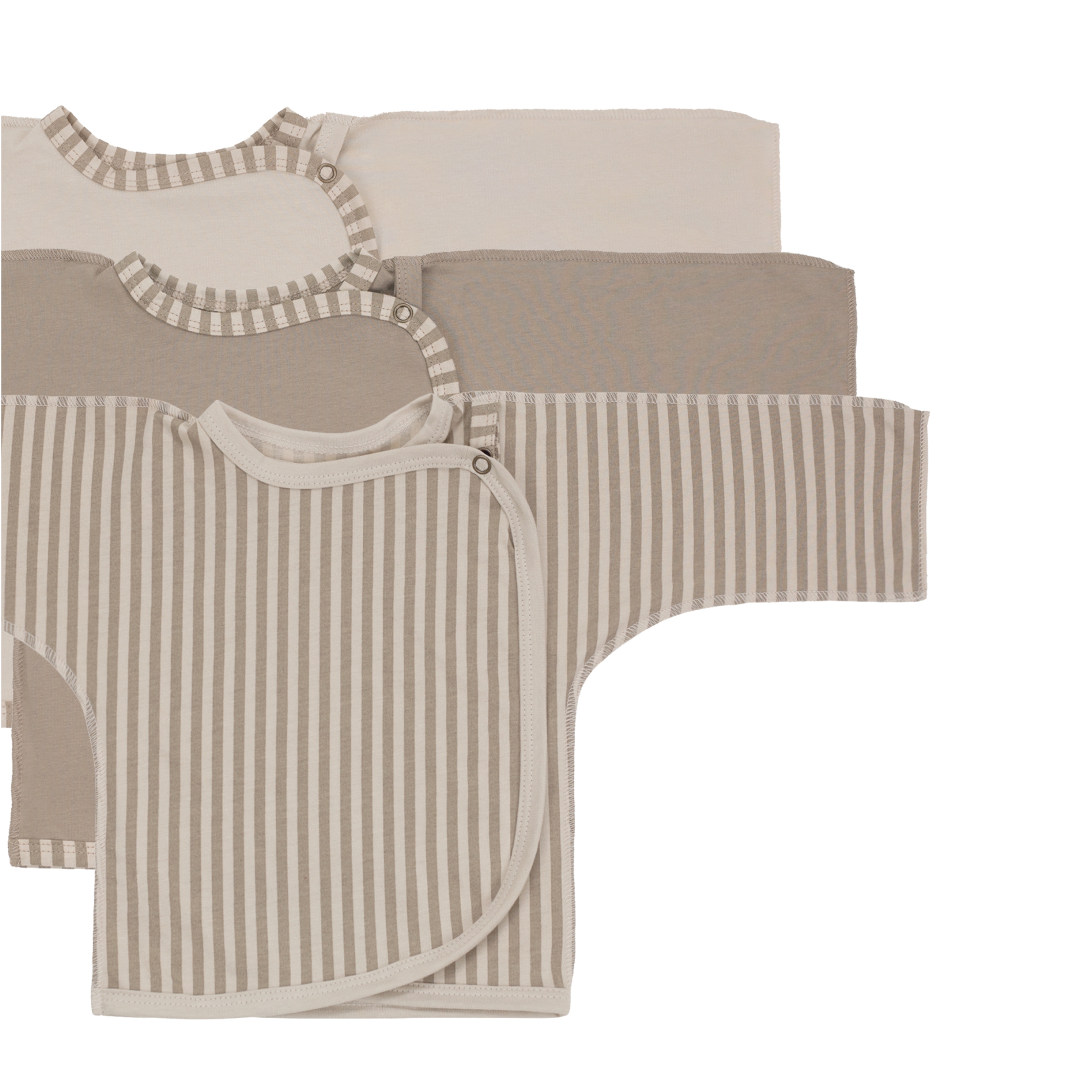 Распашонка 3 шт Фабрика Бамбук MU011013KNR/117MU/Шоколад_полоски - фото 2