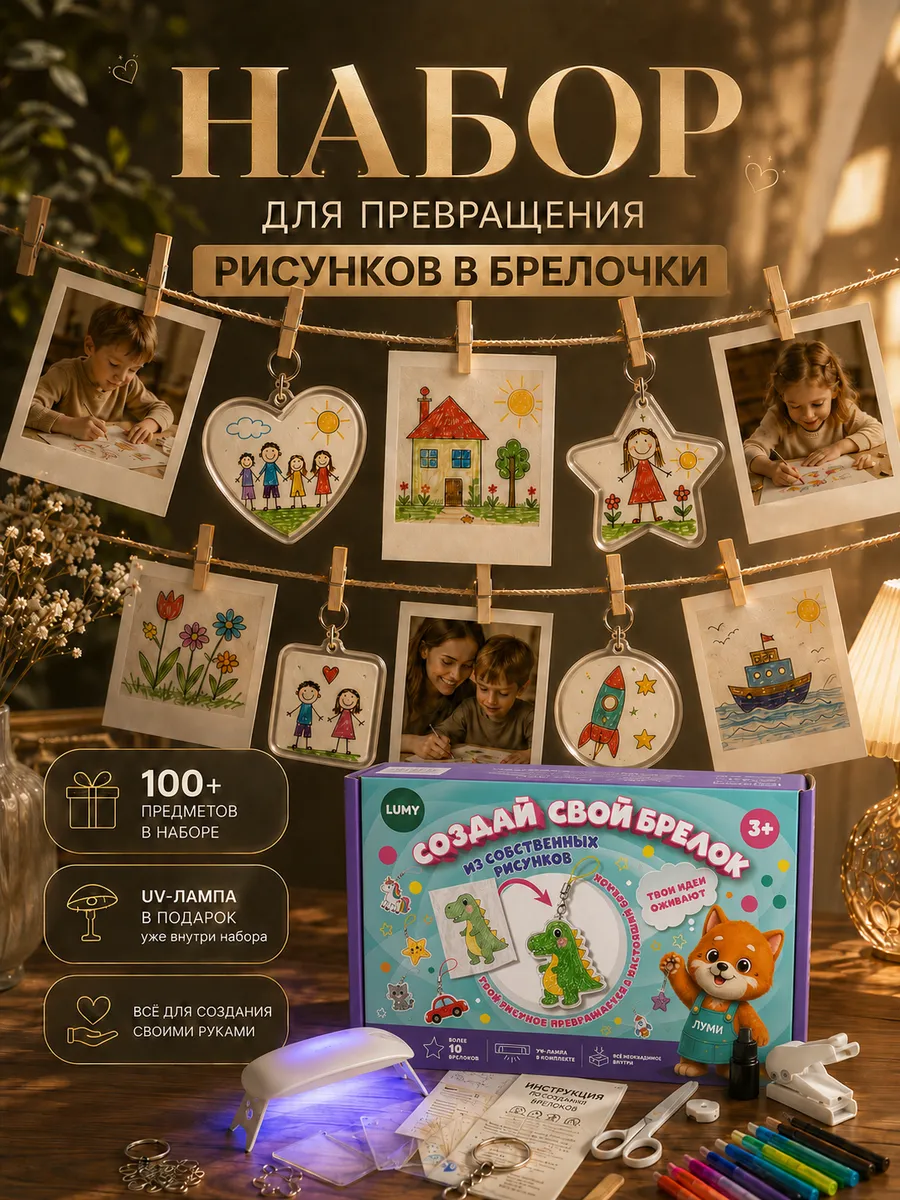 Набор для творчества MiniMinds эпоксидная смола для создания термо-брелков - фото 1