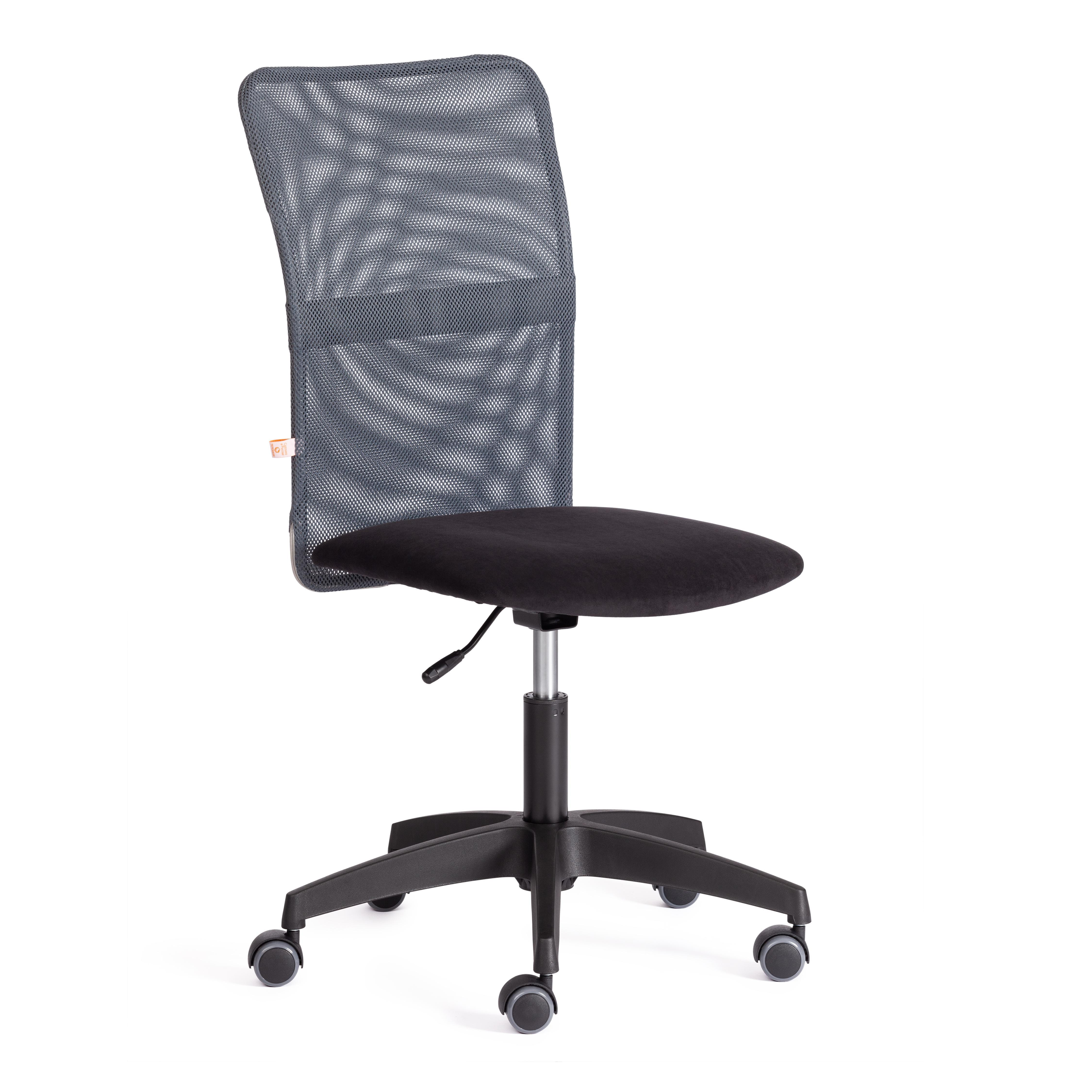 Компьютерное кресло TETCHAIR Старт флок ткань черный серый - фото 2
