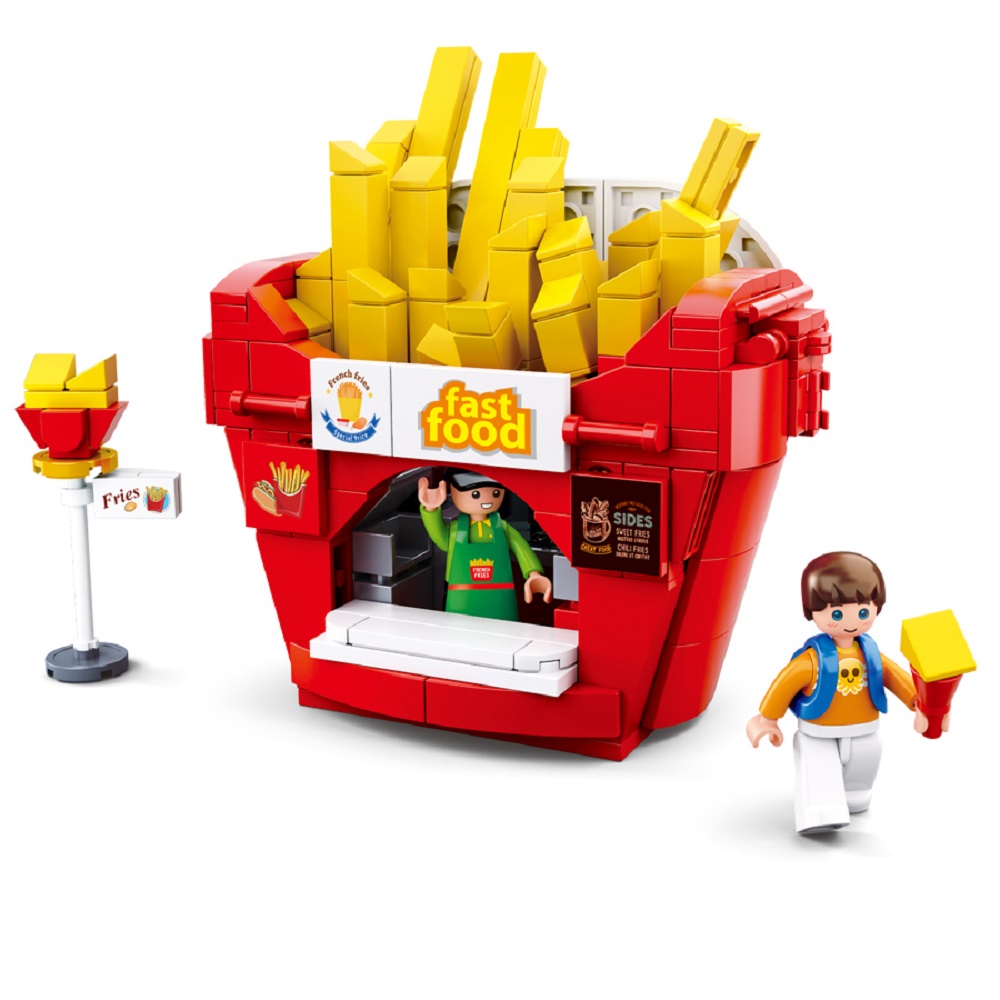 Конструктор SLUBAN Фуд-корт. Картошка фри 320 дет. - фото 3