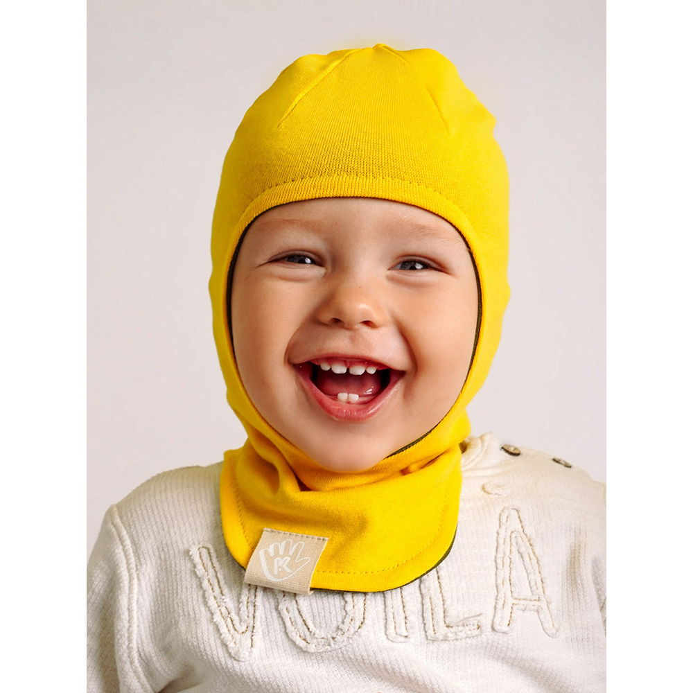 Шапка-шлем ПриКиндер U-A_221079 Цвет: Хаки/желтый - фото 14