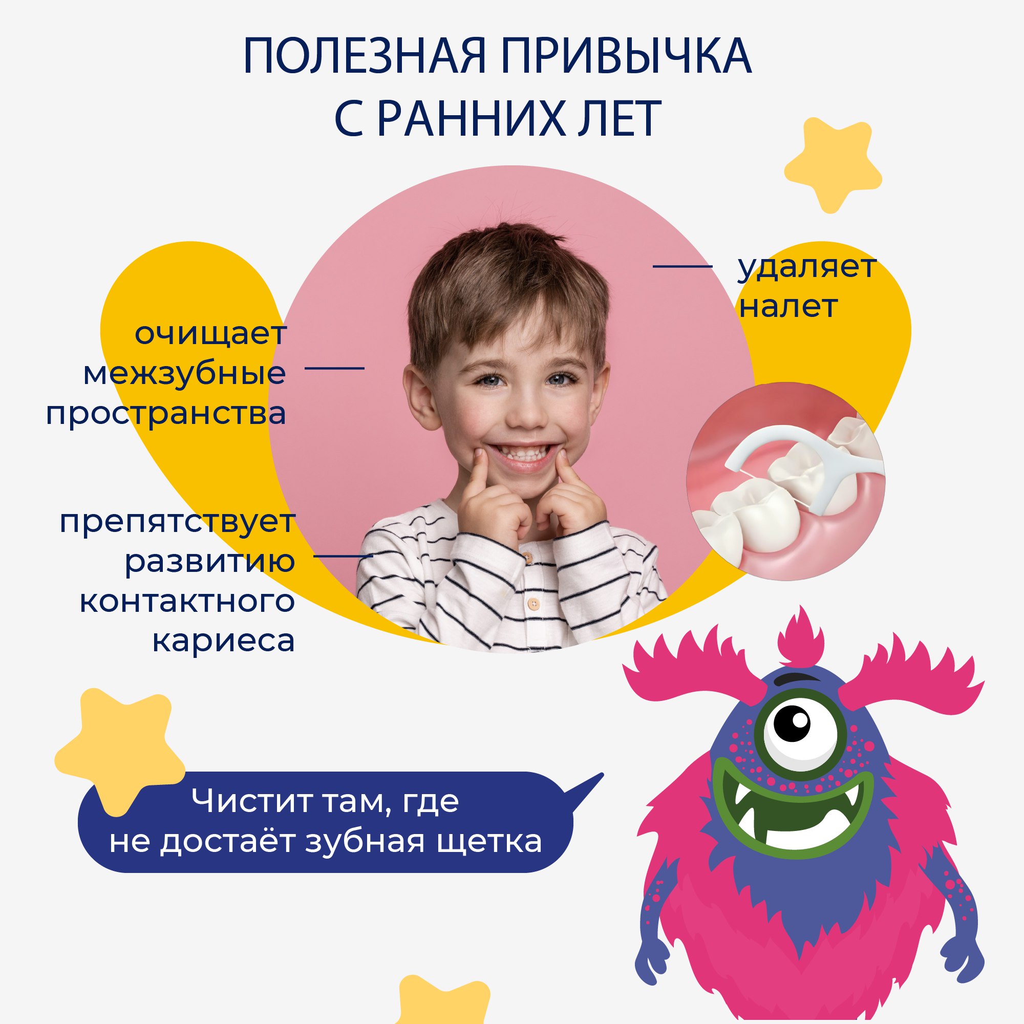 Зубная нить BEIBER 55 шт. - фото 2