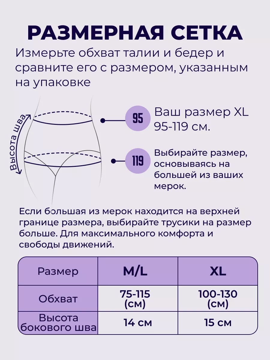 Трусы послеродовые CARIMAMOON XL 5шт - фото 8