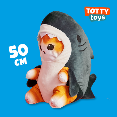 Мягкая игрушка TOTTY TOYS Кот-акула 50 см