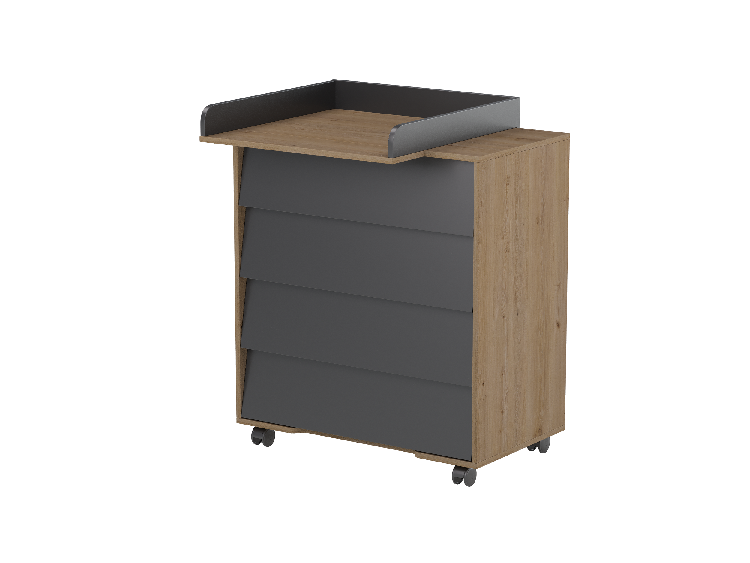 Детский пеленальный комод Incanto cambridge 800/4 цвет дуб графит - фото 4