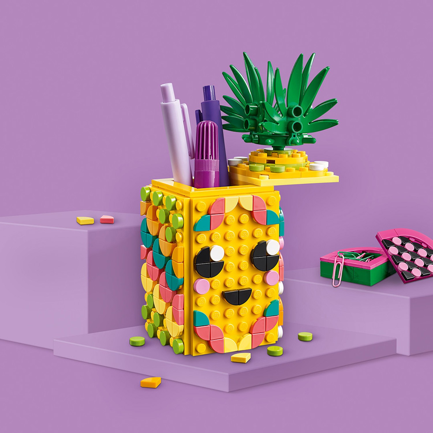 Конструктор LEGO DOTS Подставка Ананас блочный - фото 11