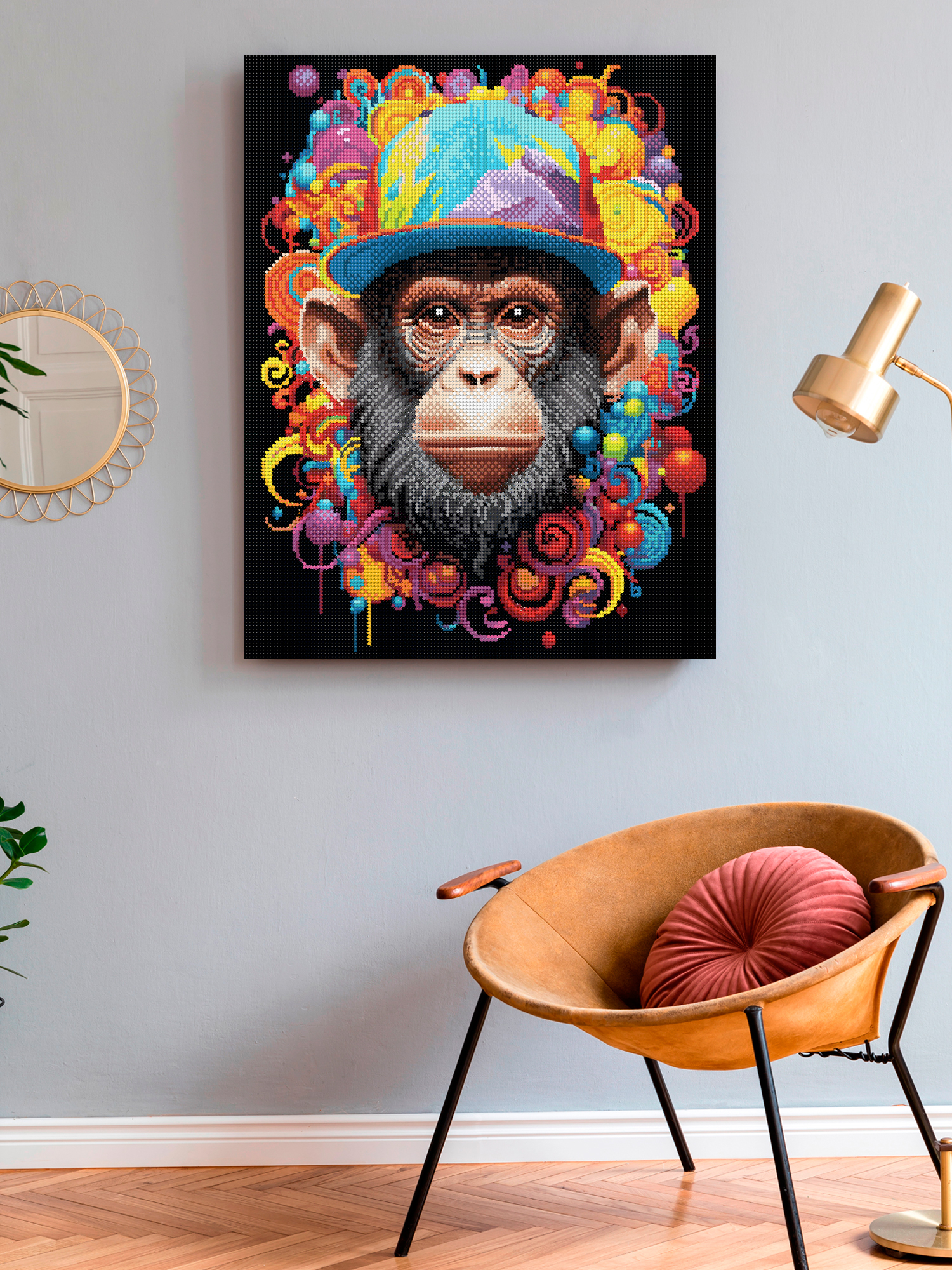 Алмазная мозаика Art on Canvas Обезьяна в ассортименте - фото 3
